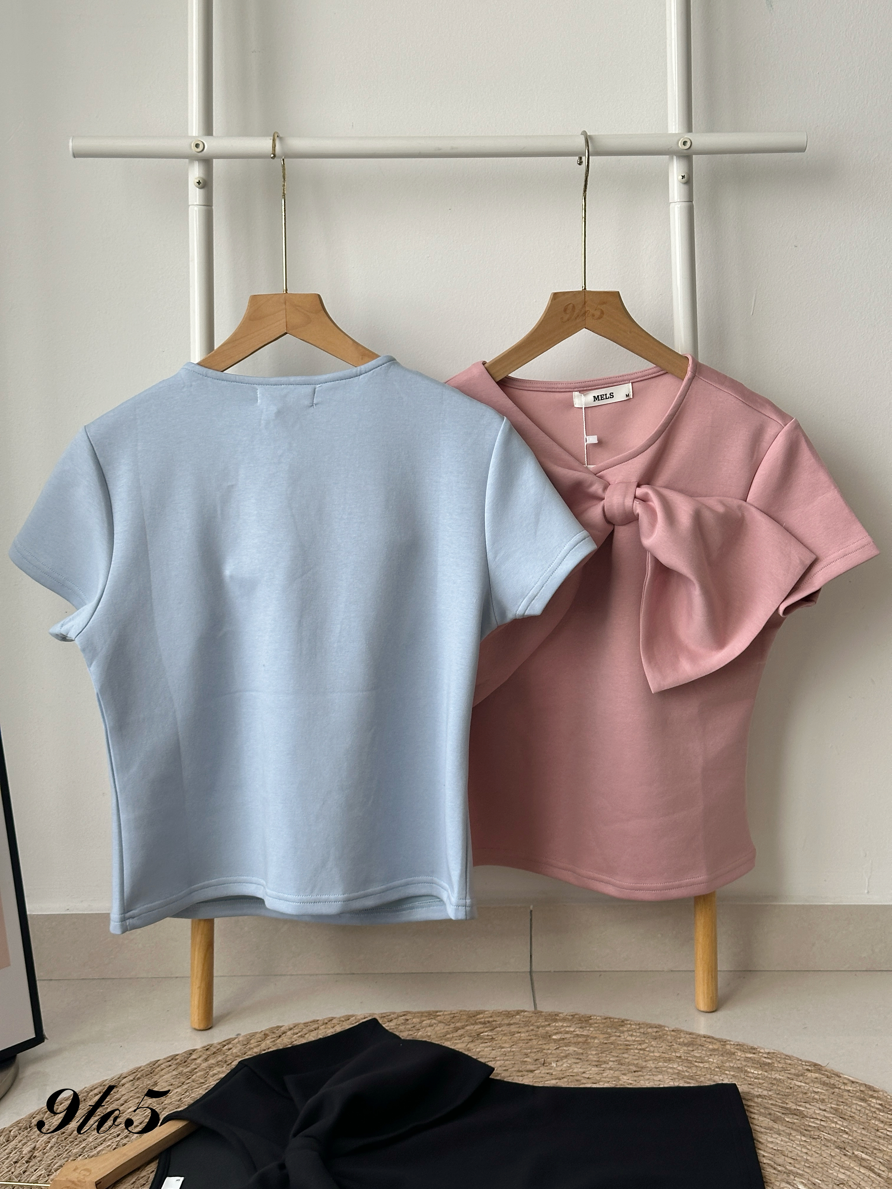 T4223 Short Sleeve Bow-knot Top - 4 Colors 