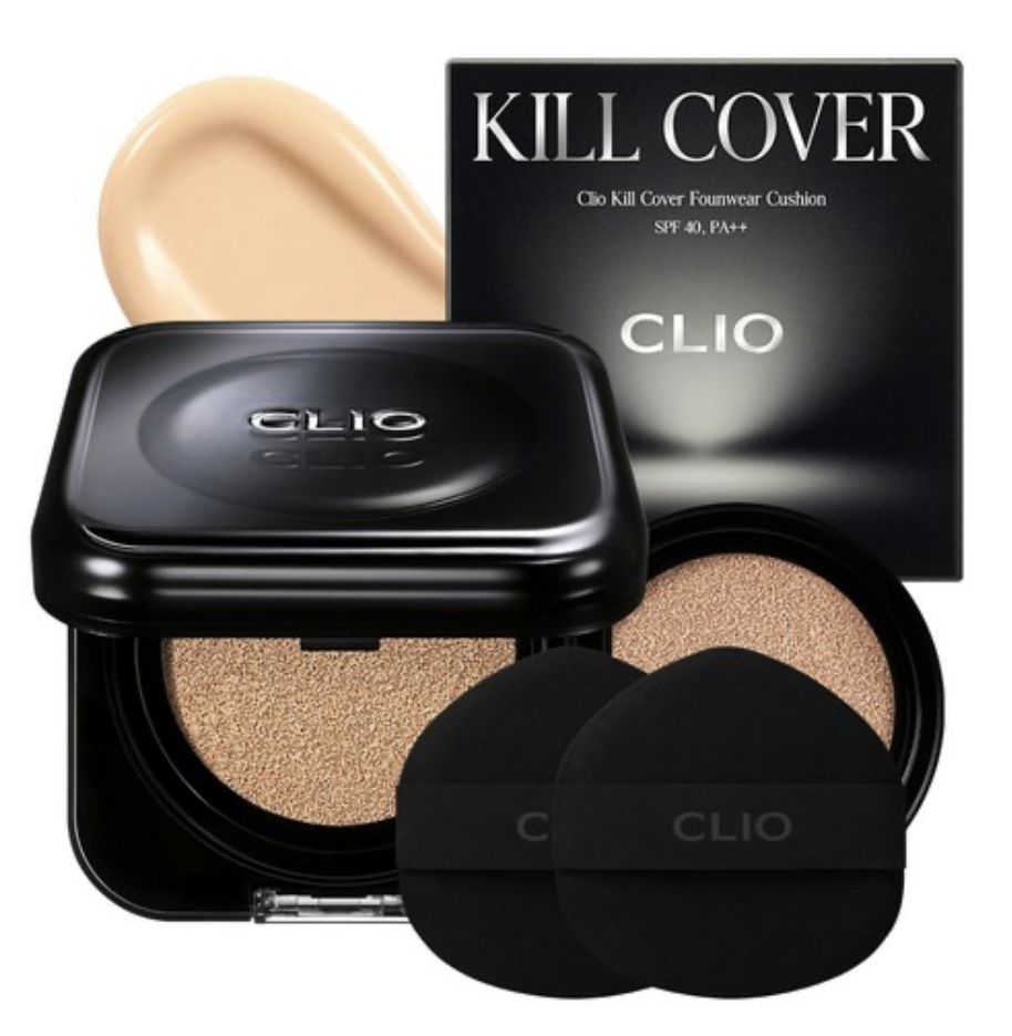 韓國 CLIO 極致持妝 完美遮瑕 氣墊 1+1｜Kill Cover Founwear Cushion