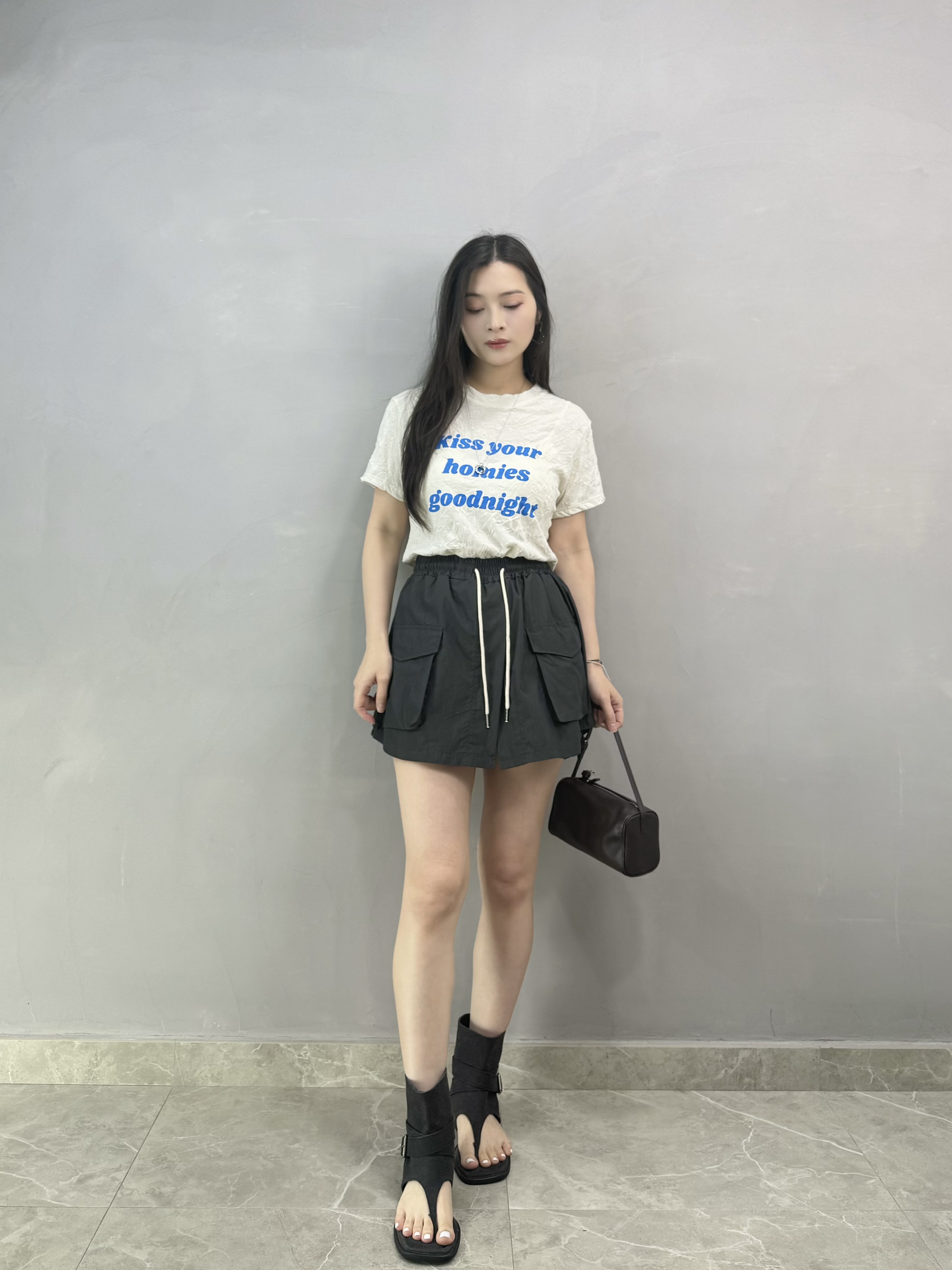 Z79 雙袋束乾料裙褲