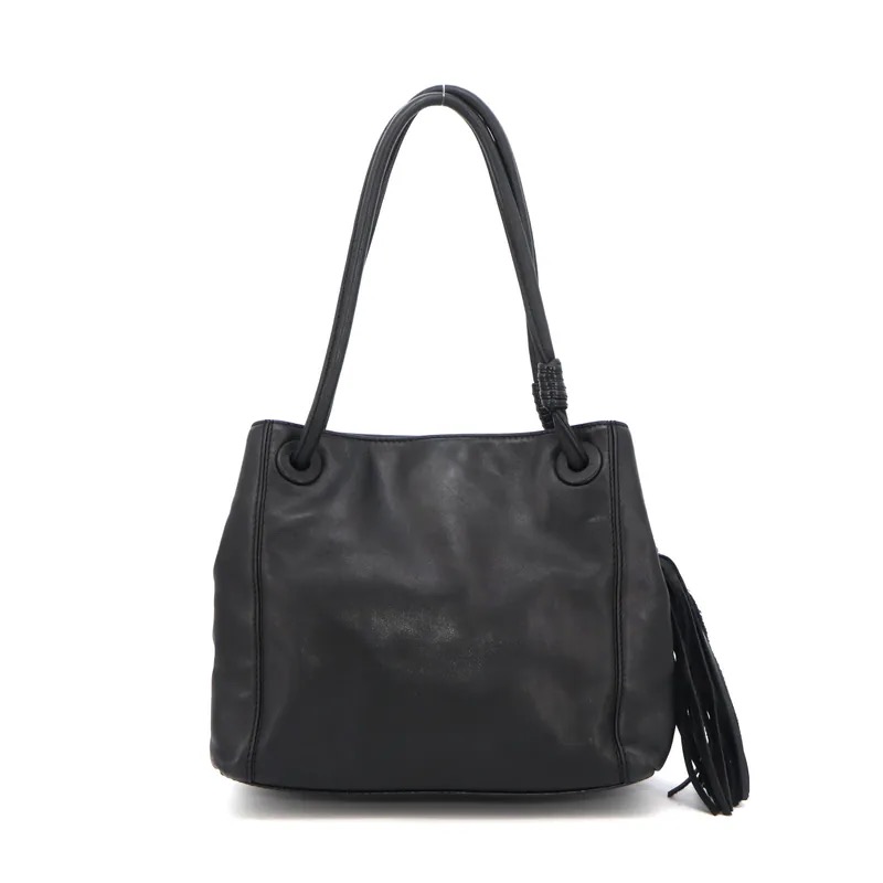 Chanel Coco Mark Tortoiseshell Fringe Shoulder Bag