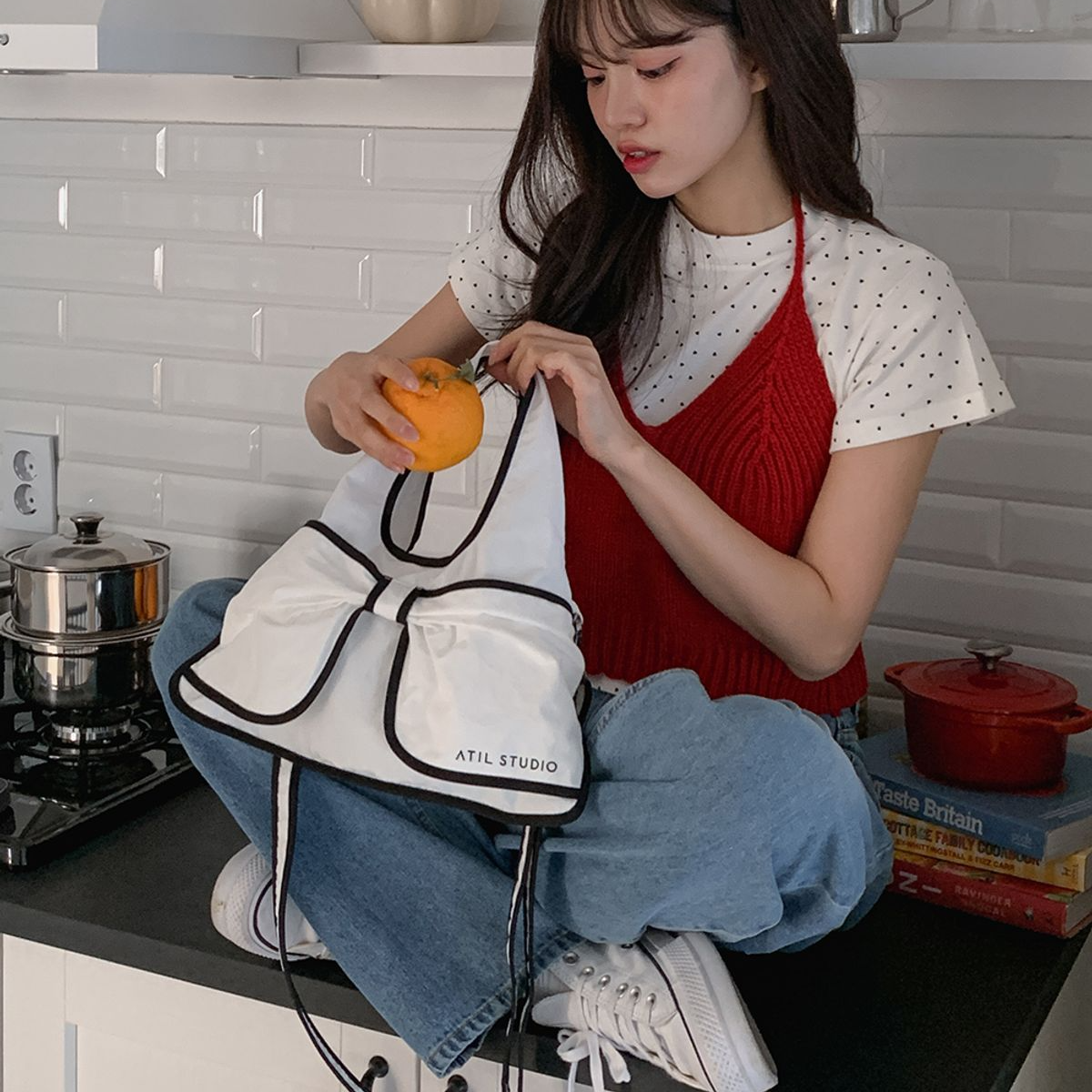 [ATIL Studio] Whisper Ribbon Bag (3色)