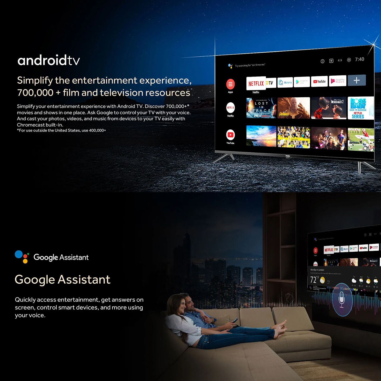 Haier 43" 4K Android TV (H43K800UG)