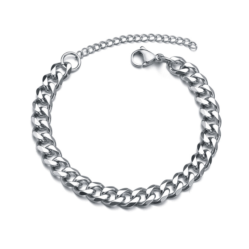 古巴手鏈 鋼色/黑色 PC3866