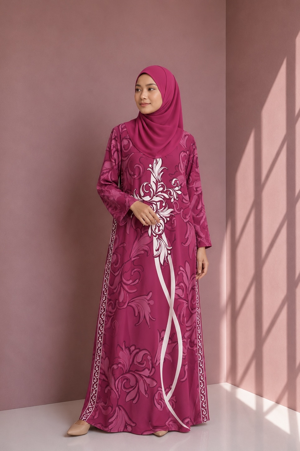 RIBBON in Dual Colour Fuschia & Black