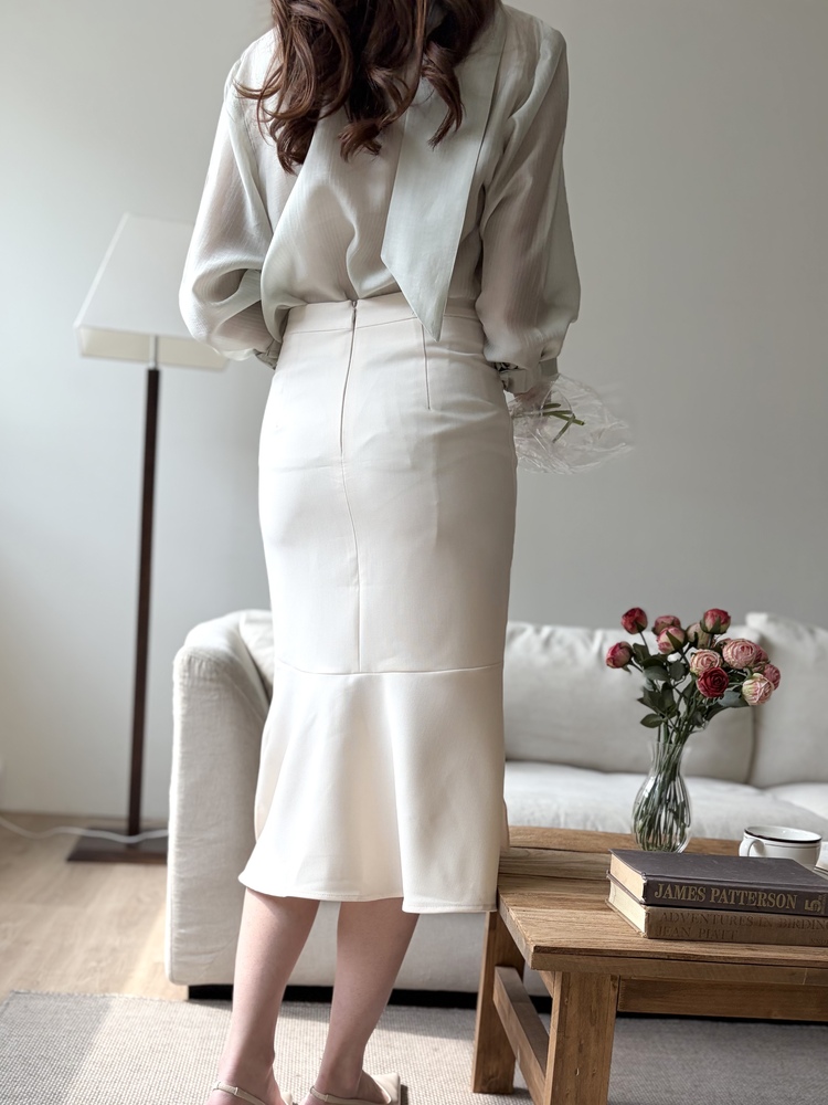 Pastel Mermaid Skirt (Ivory)