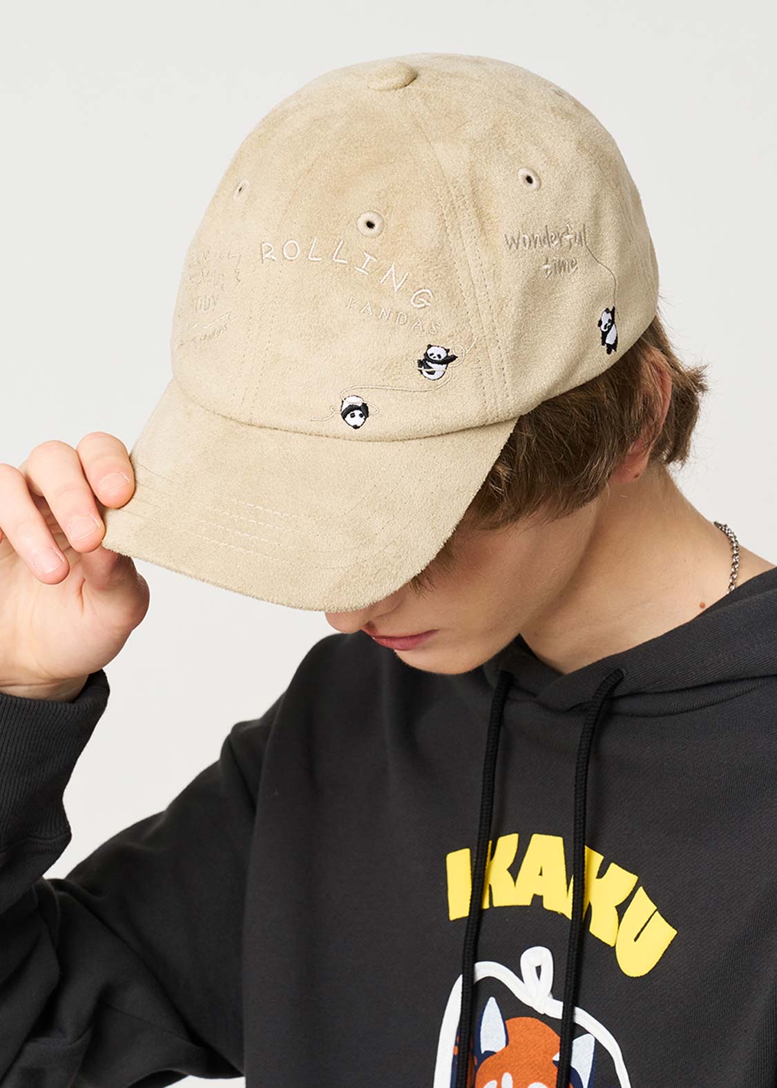 📦訂購 日本限定 graniph Rolling Pandas 熊貓 麂皮棒球帽