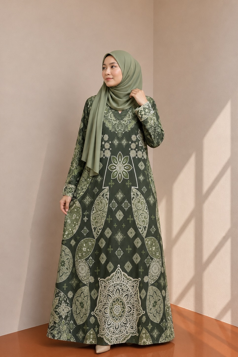 BOHEMIAN PRINT in Green