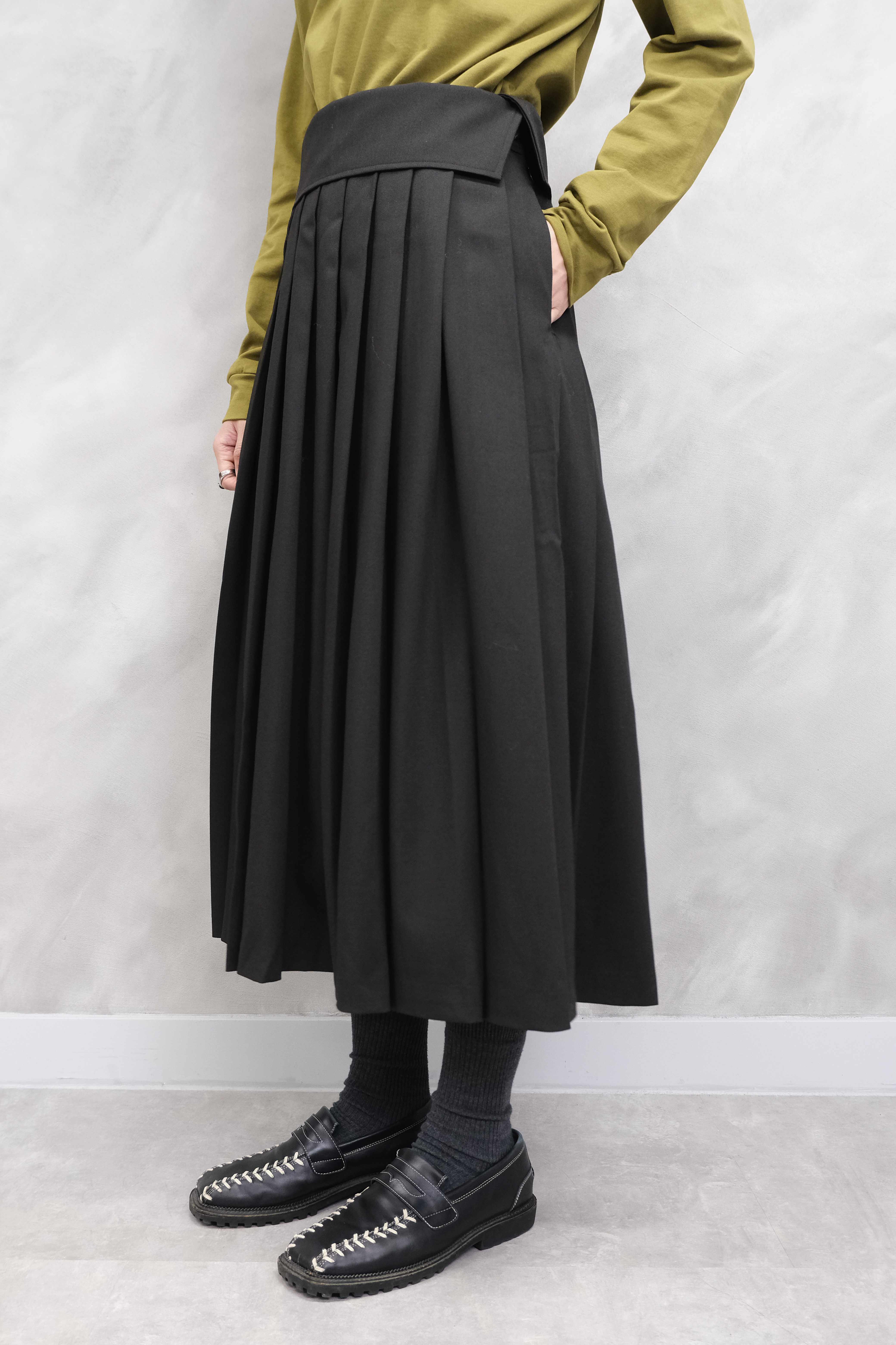 Pleated full skirt #sk24