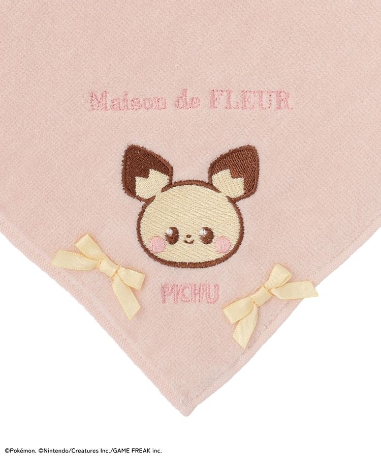 🎀【預訂】 PokePeace x Maison de FLEUR 刺繡手帕 - Pichu