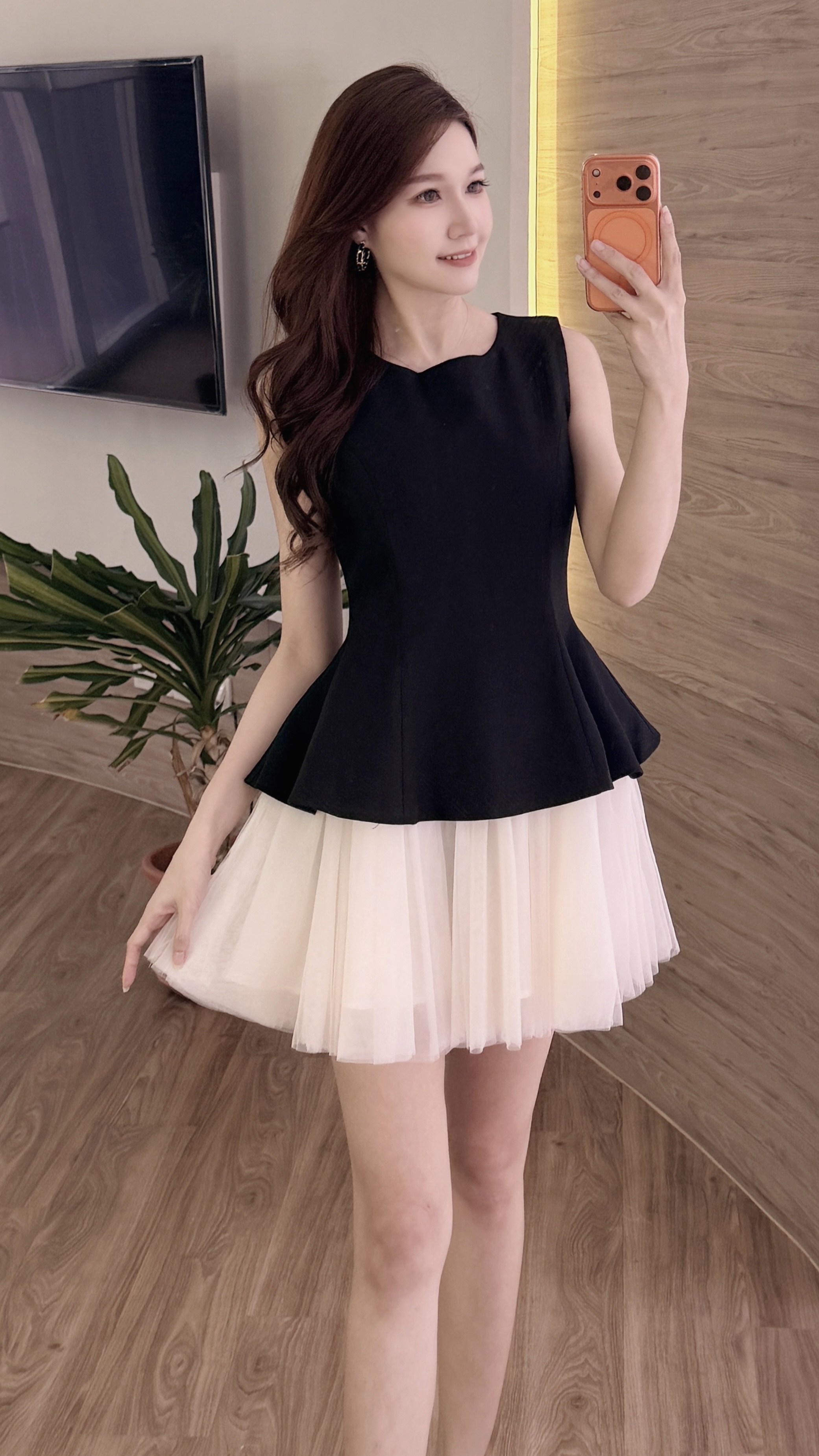 Celestine Peplum Tulle Dress