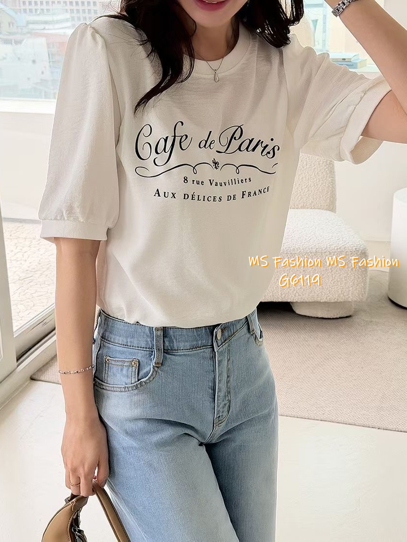 G6119 韓國🇰🇷簡約有款字母top