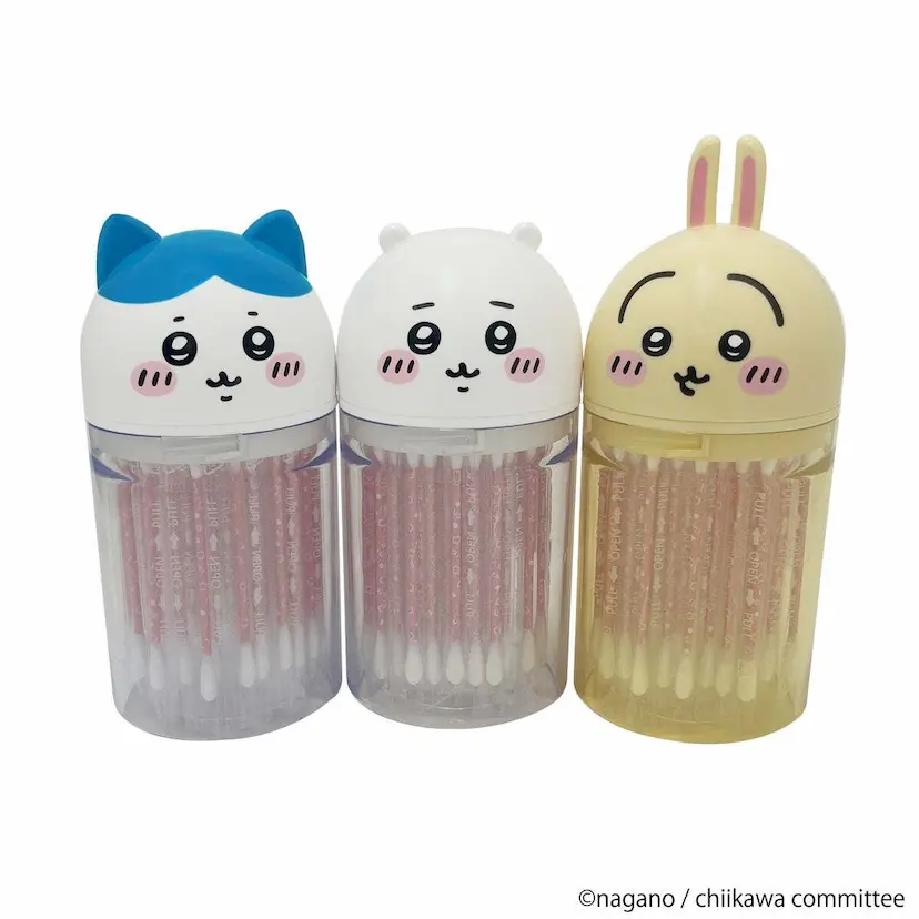 現貨🌸日本直送 |Chiikawa小八 Hachiware日版棉花棒收納盒/棉花棒筒 + 棉花棒（內含 50 支）