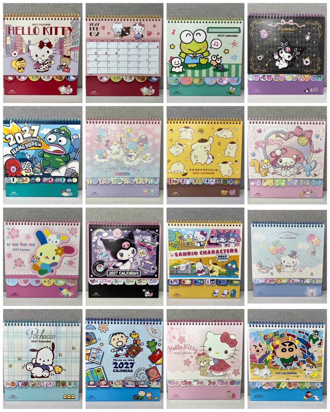 🇭🇰港版Sanrio 2027年座枱月曆