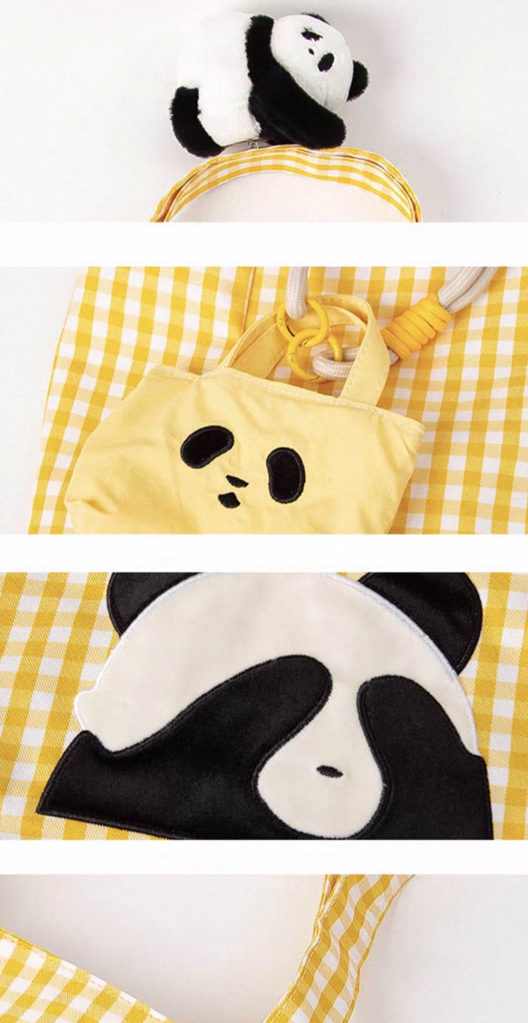 Black & White Panda Shoulder Bag