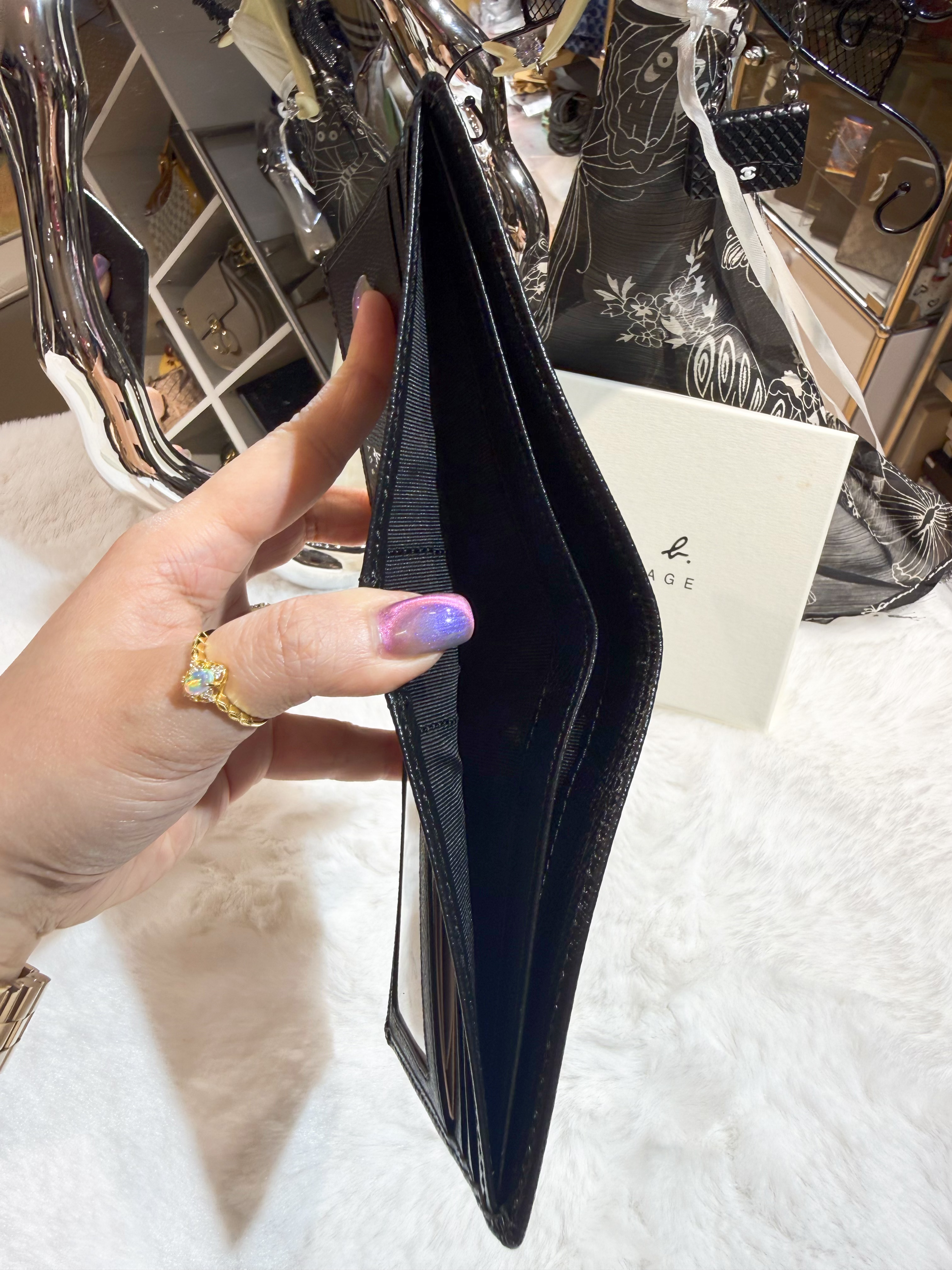 Agnes b bi fold wallet id/sf/blk