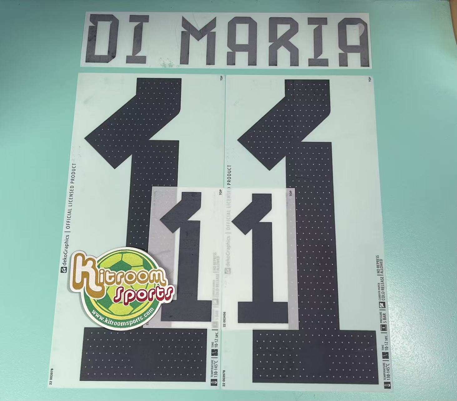 2022 Argentina Home Nameset #11 DI MARIA