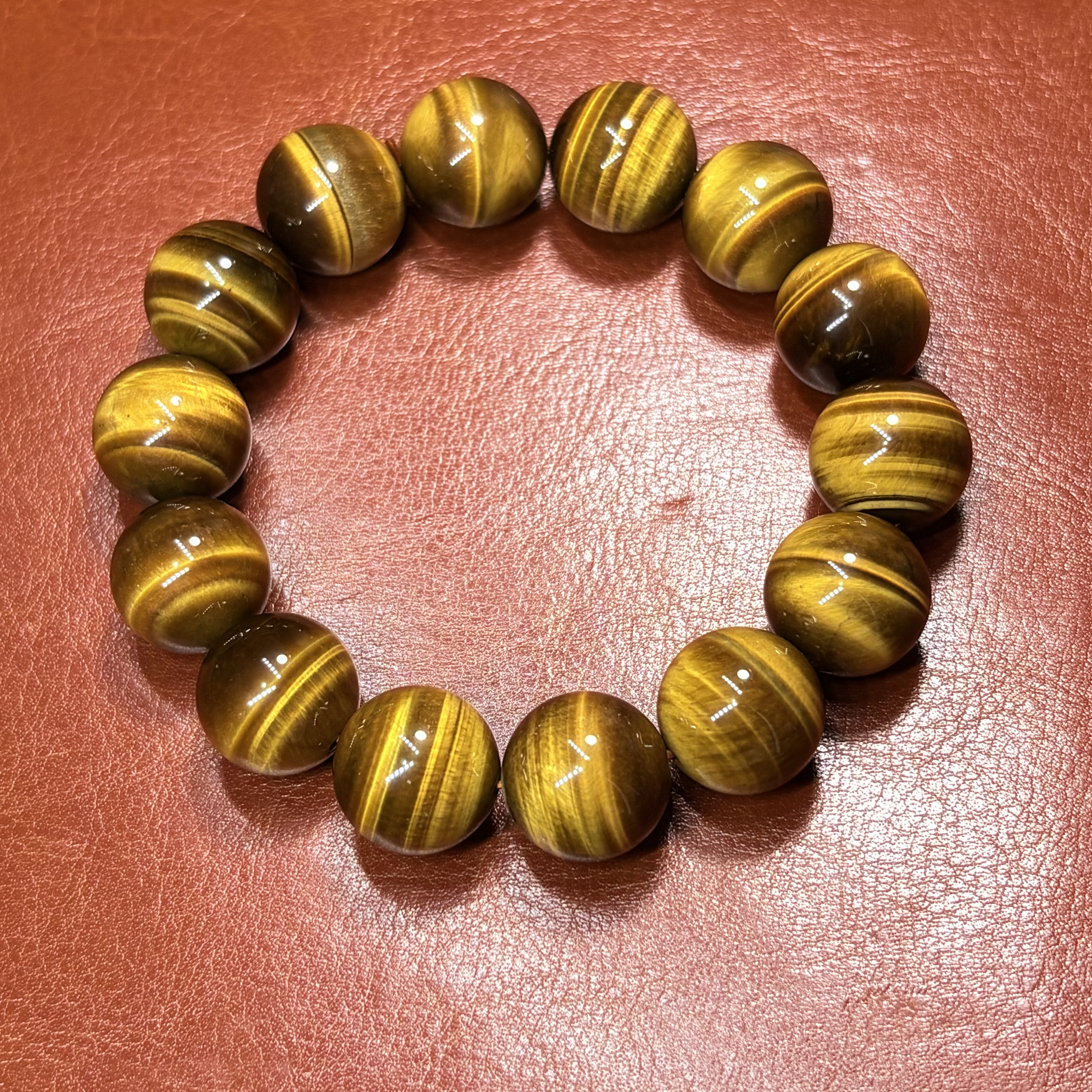 黃虎眼石手串No.3103 ｜規格：16mm珠18cm手圍