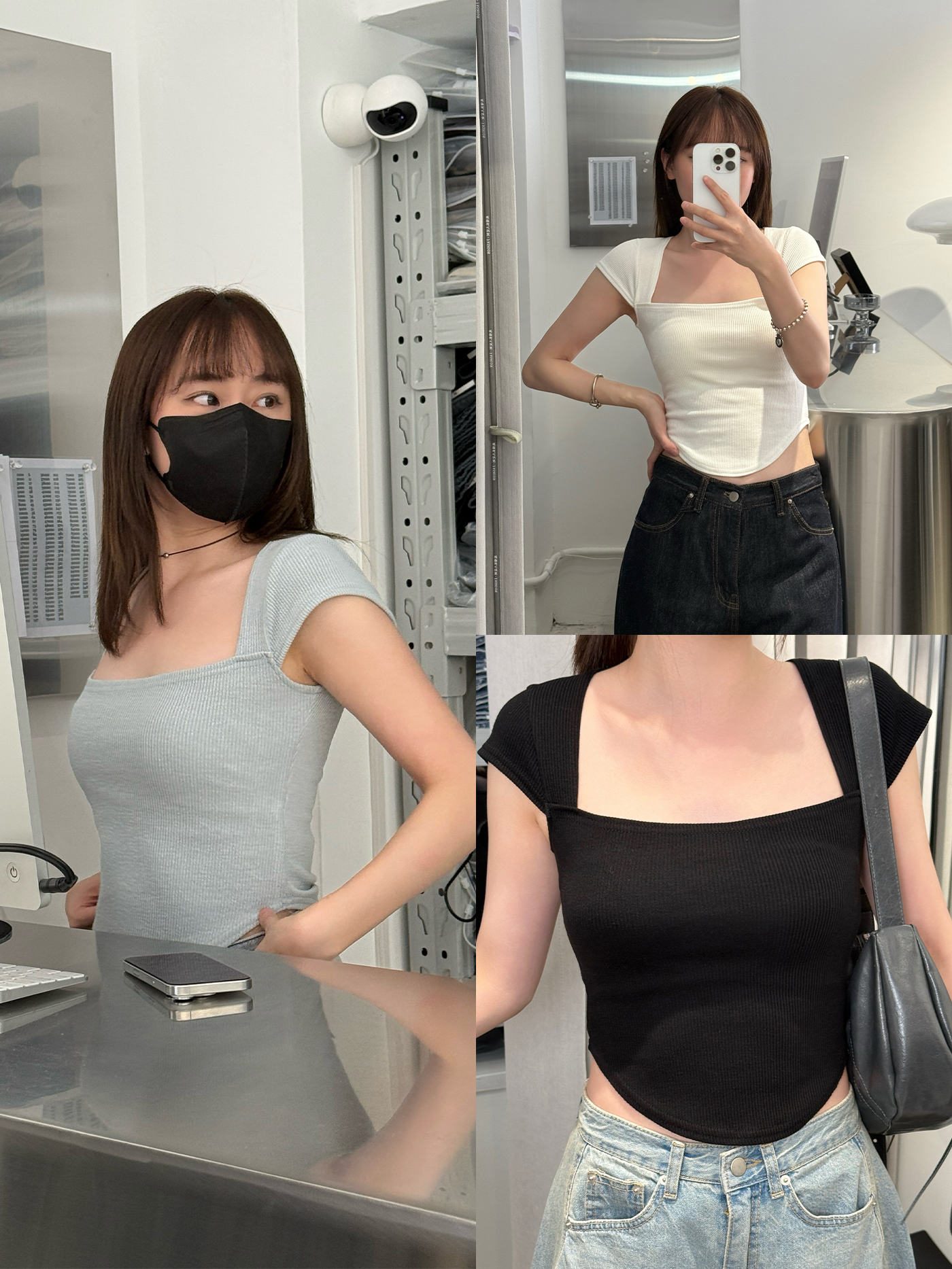 𝐒𝐥𝐢𝐦 𝐟𝐢𝐭 𝐬𝐪𝐮𝐚𝐫𝐞 𝐧𝐞𝐜𝐤 𝐫𝐢𝐛𝐛𝐞𝐝 𝐭𝐨𝐩