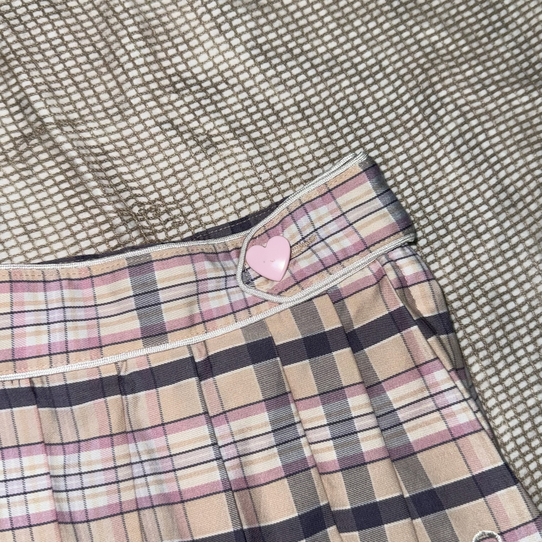Sweet Y2k Schoolgirl Style Checked Skirt