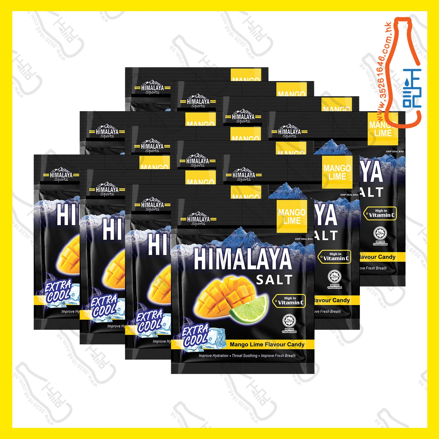 ==BIG9106 Himalaya 喜瑪拉雅山鹽薄荷糖 - 芒果青檸味 x 12包 /盒