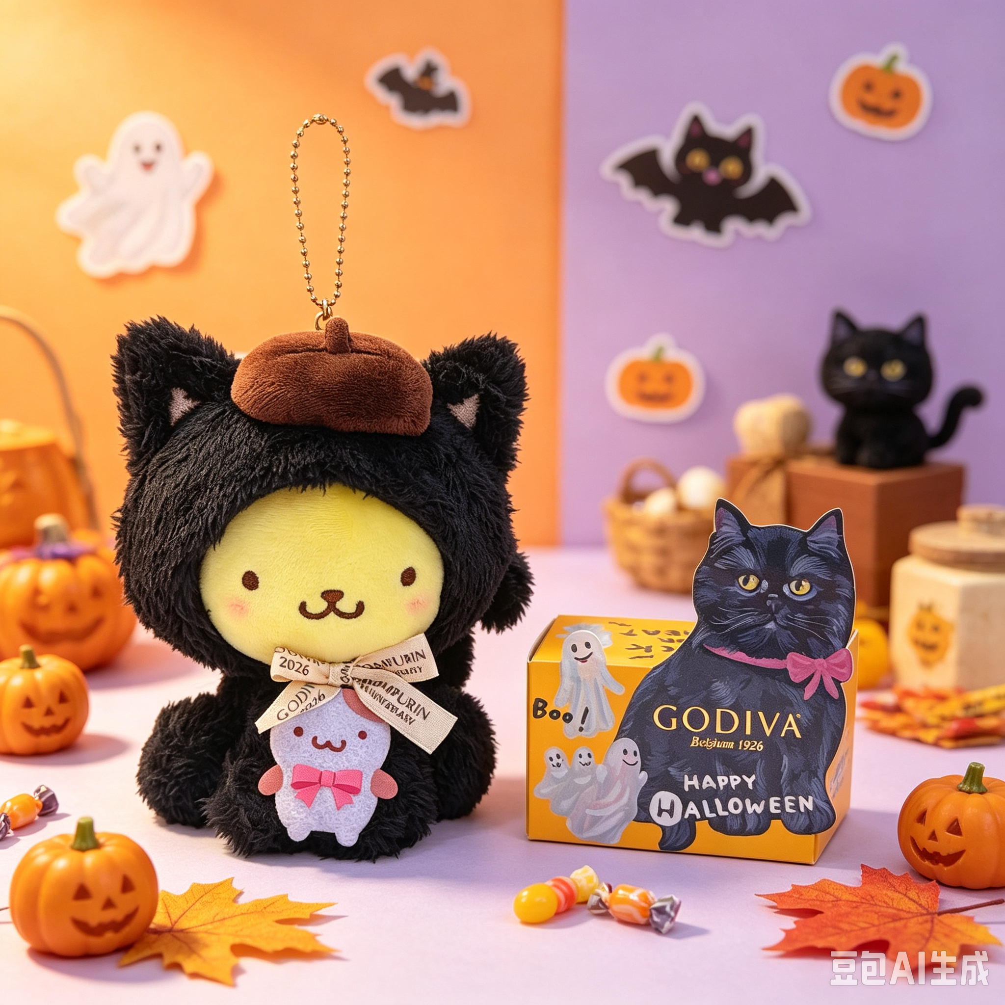 日本直送 限定版Godiva 朱古力 Sanrio 布甸狗 公仔掛飾