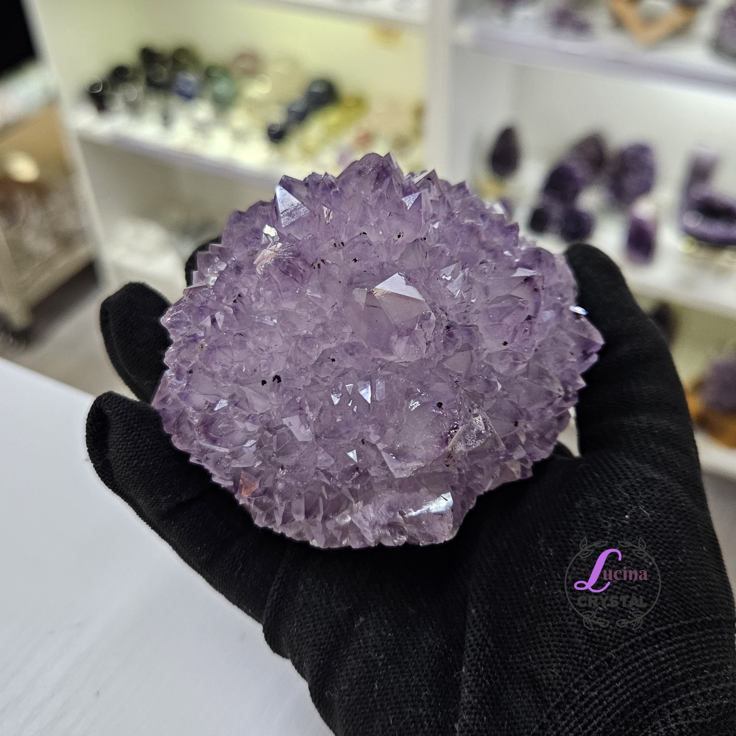 (Co#LC8554) 骨幹紫水晶花/Elestial Amethyst Flower 