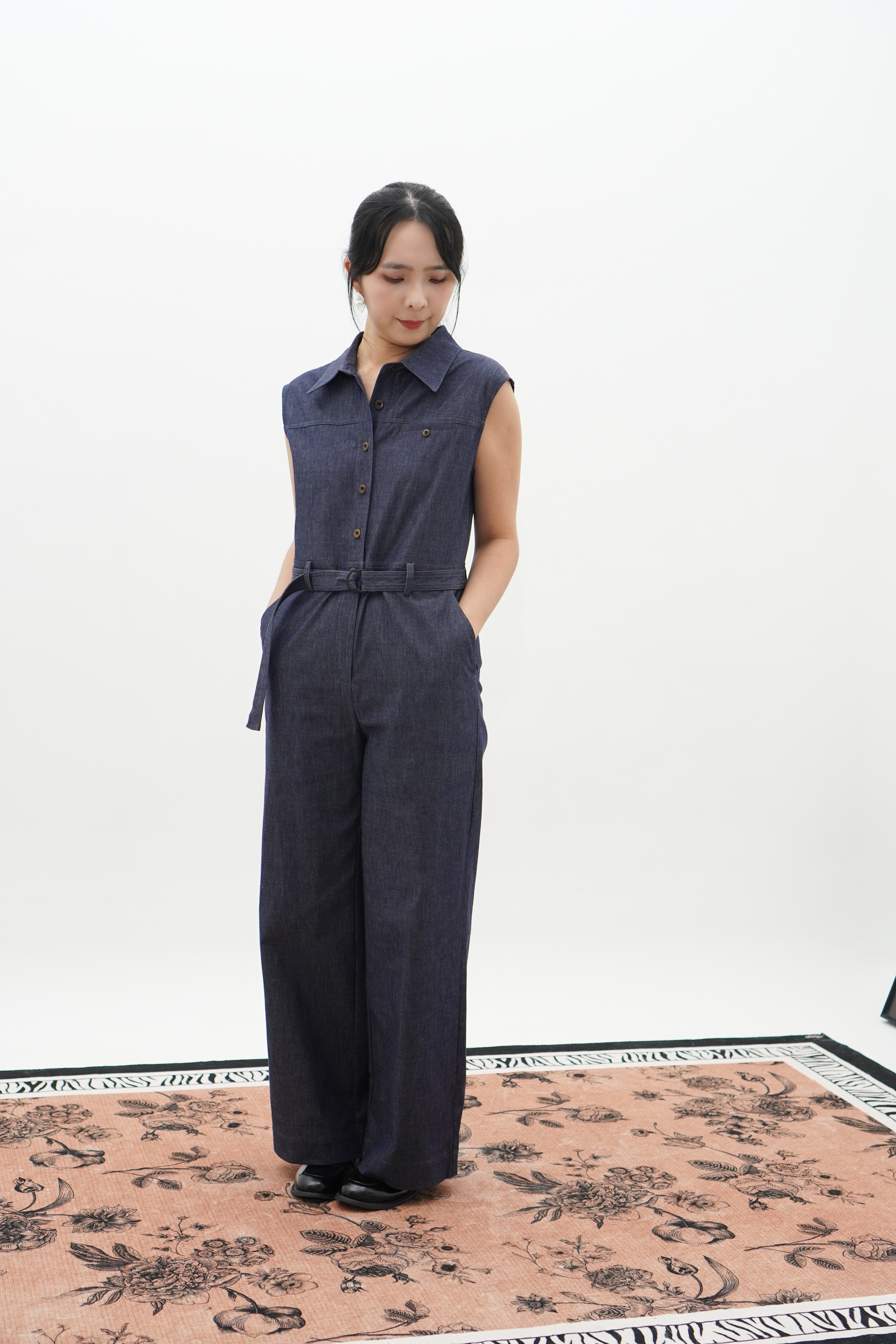 亚麻牛仔工装连体裤 Linen Denim Jumpsuits