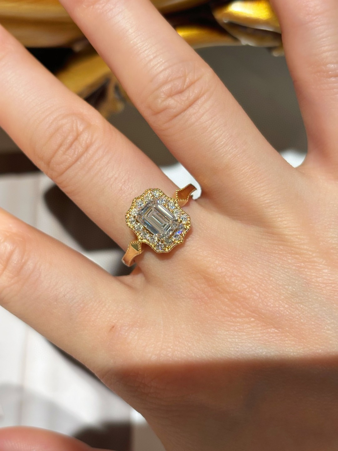 18K Lab Diamond Ring