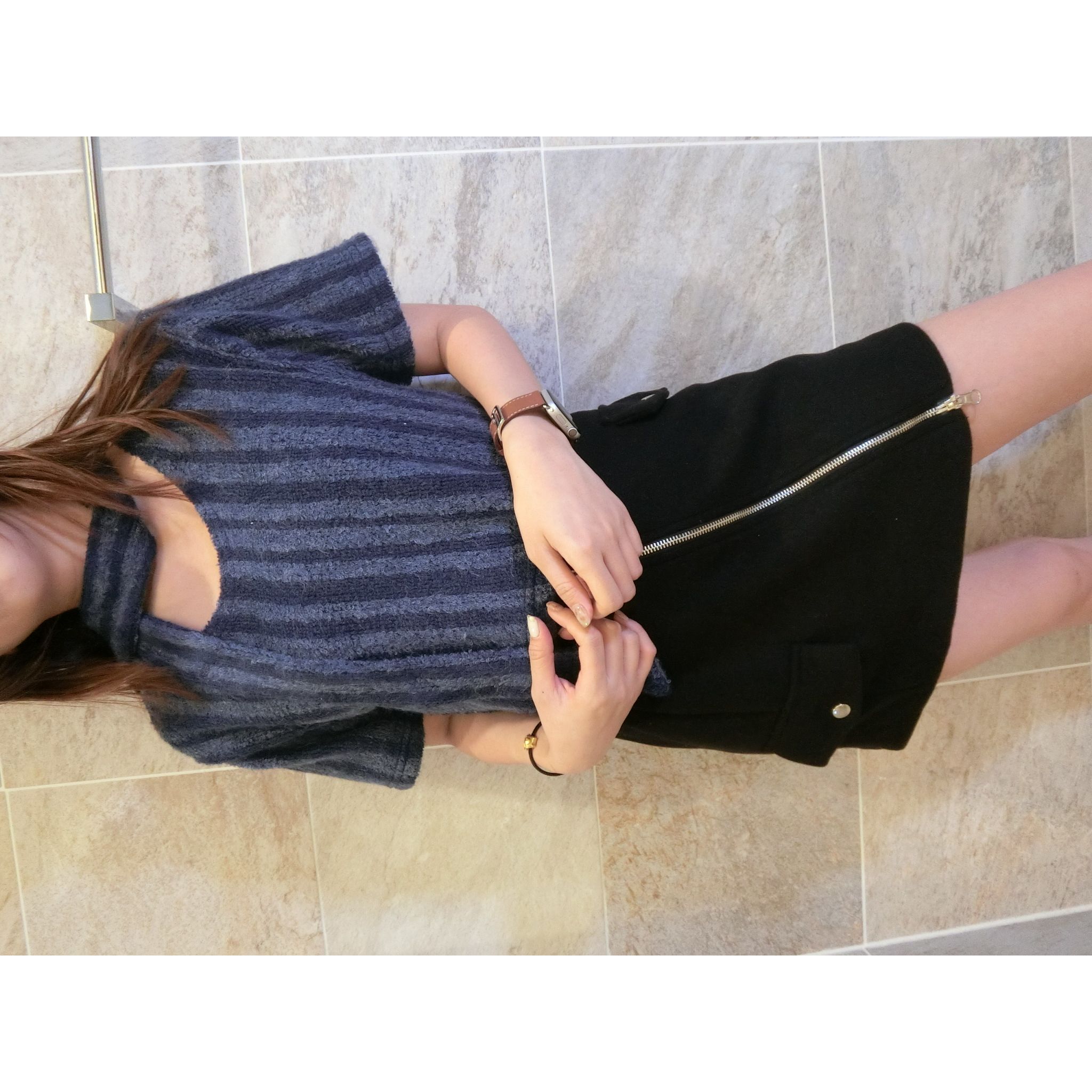 毛毛短袖top 連毛毛帶