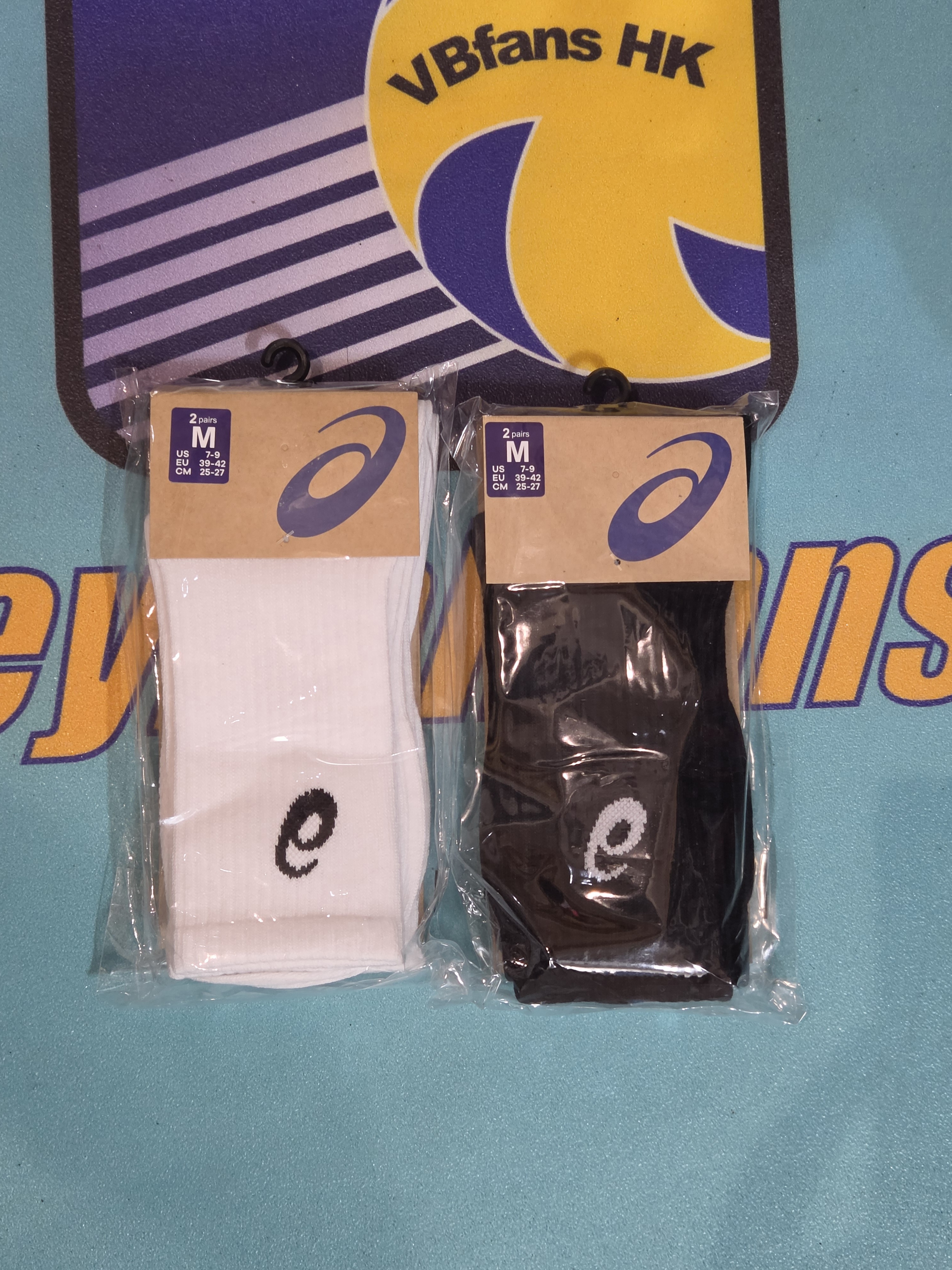 Asics 中筒排球襪 - 2對裝