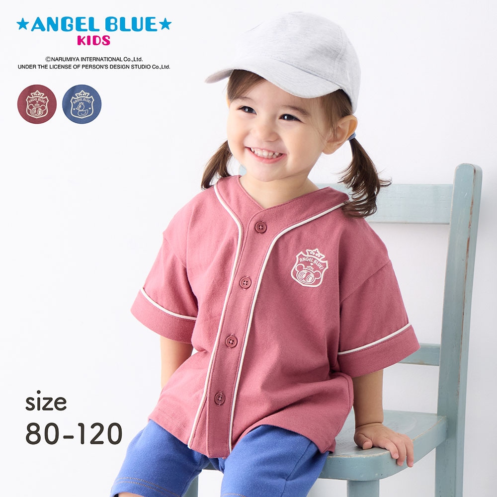 🆕【⭐訂購⭐】  日本直送🌀#AngelBlue 棒球風短袖Tee🌀[PLDA-0012] [260501]