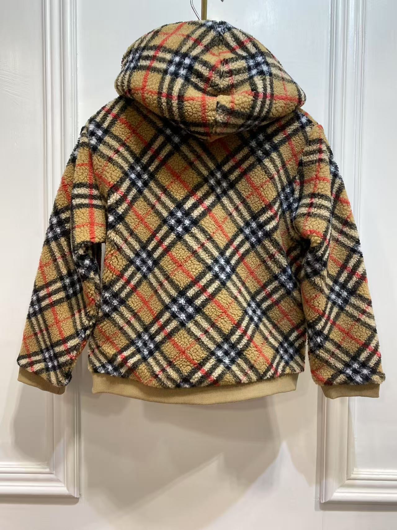 Burberry 經典格紋連帽拉鍊外套 8Y 10Y