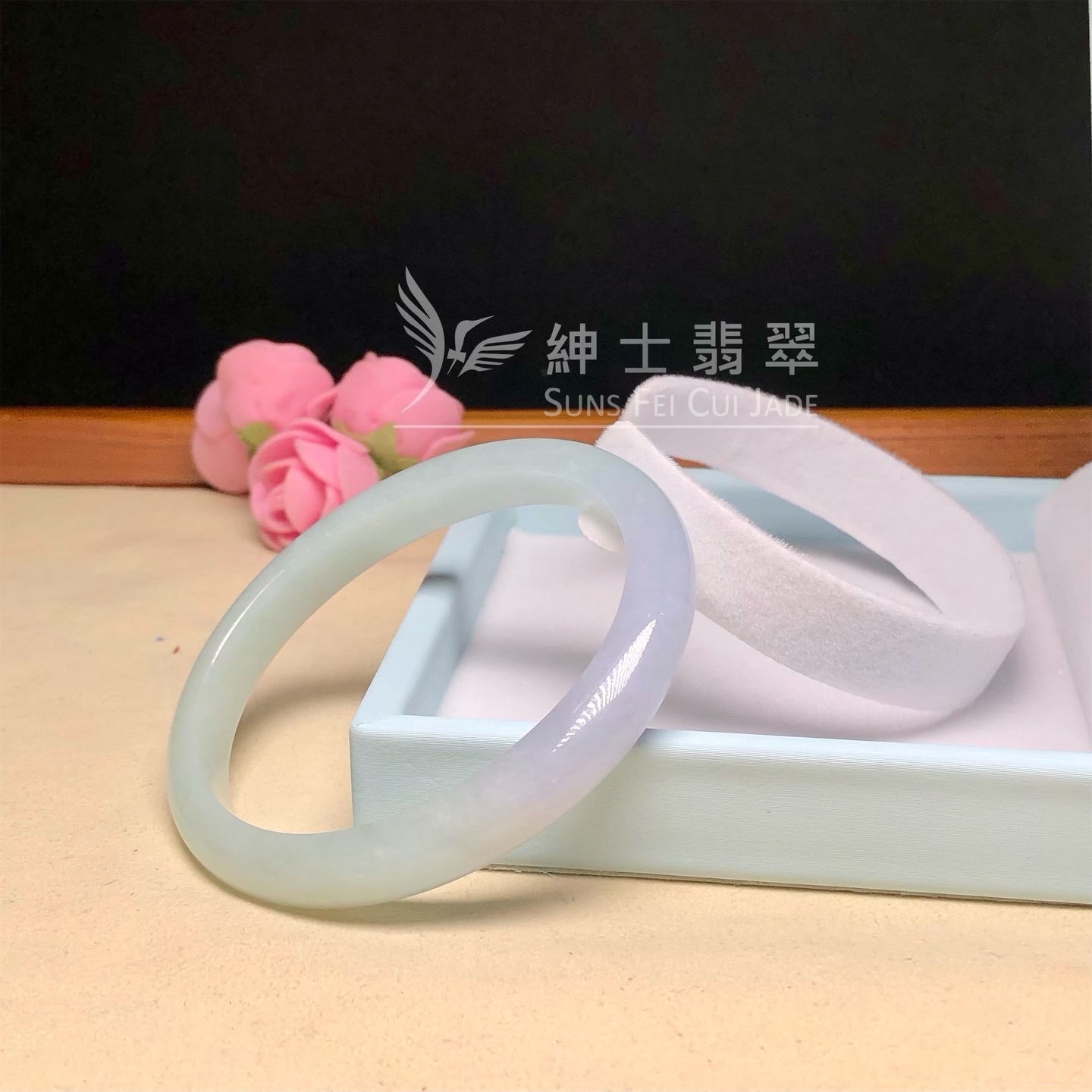 糯冰春彩貴妃鐲54mm YM00189