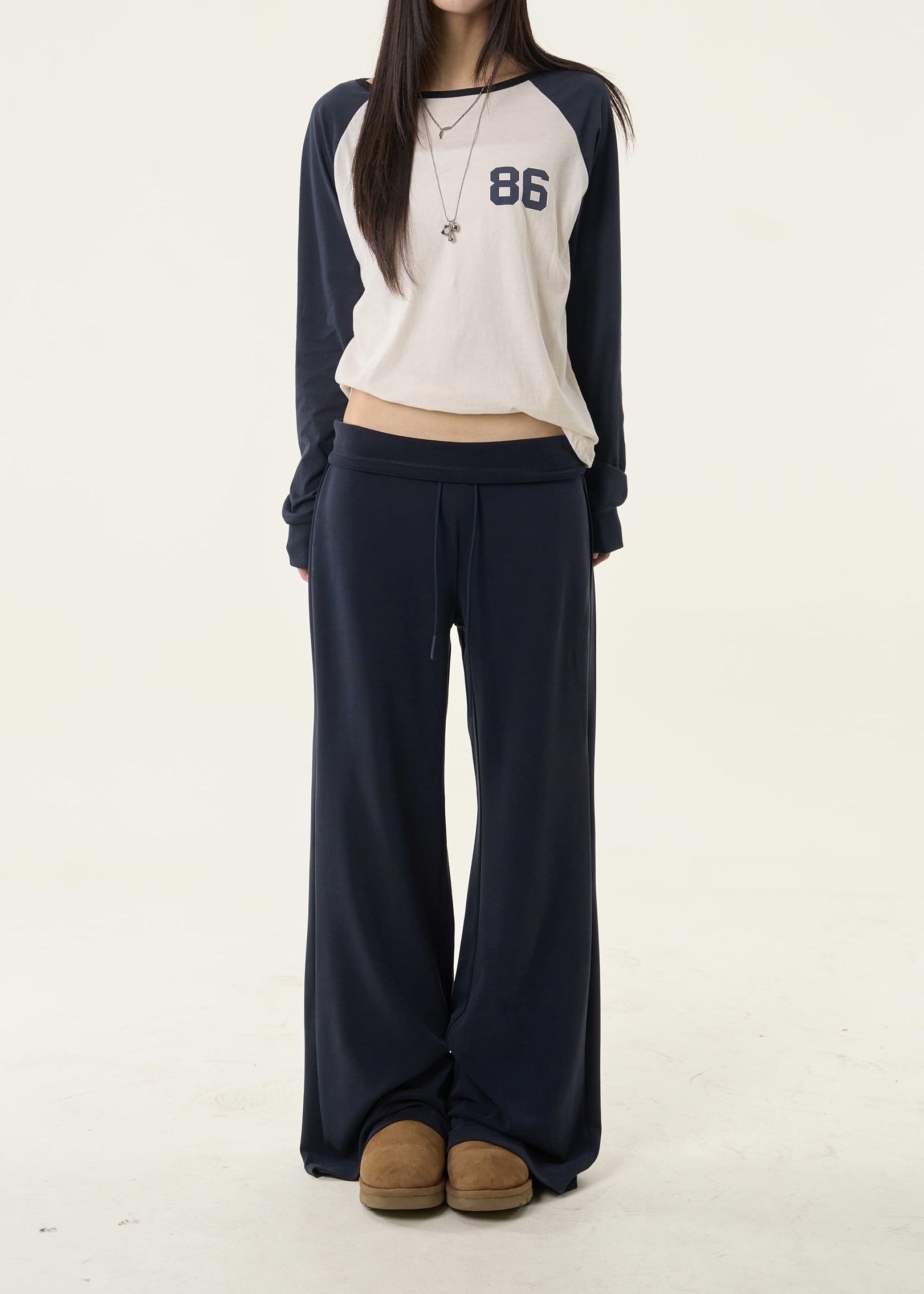 Graphic Raglan Long Sleeve Top