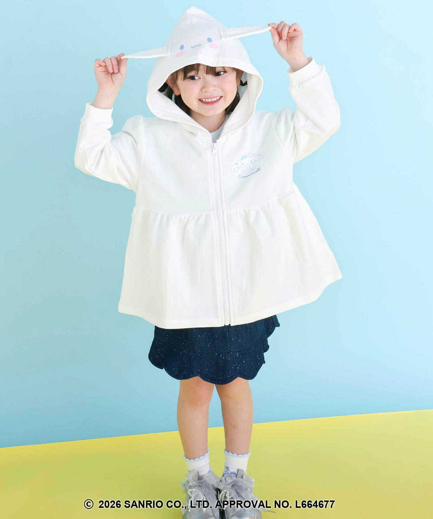 🇯🇵預訂 日本直送🇯🇵Slap Slip x Sanrio系列兩色人物印花立體耳朵連帽拉鍊外套