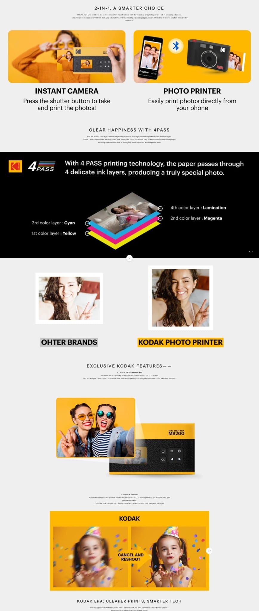 KODAK Mini Shot 2 ERA MS200 復古即影即有相機 + 相片打印機