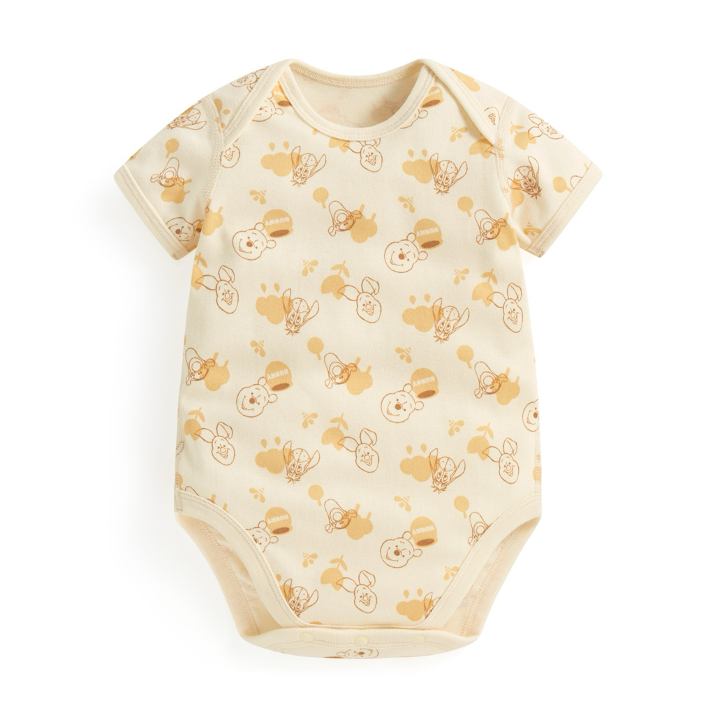 💚預訂 台灣直送💚Disney系列六色人物印花純棉短袖包屁衣