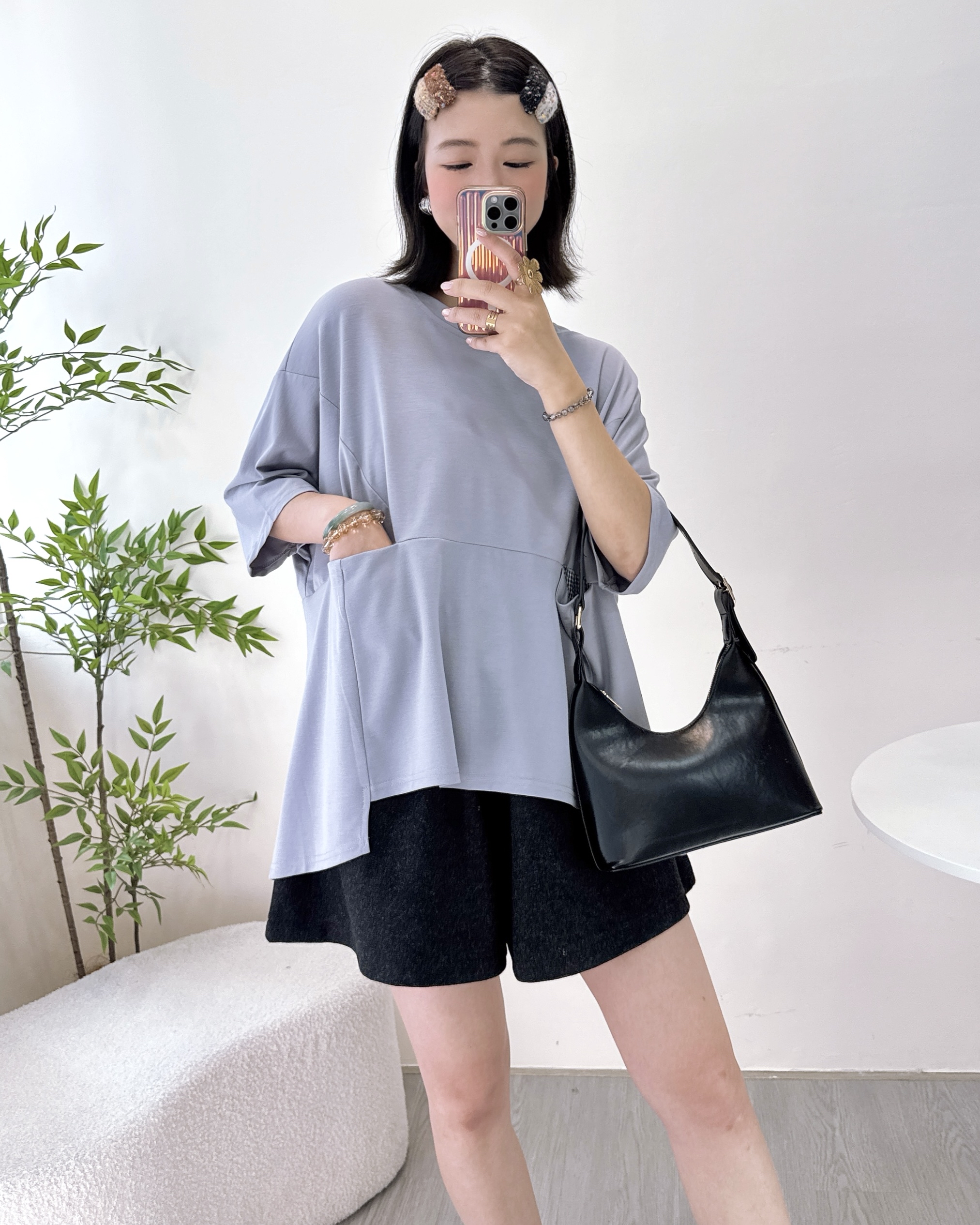 滑嘟嘟免燙冰絲牛奶棉上衣 3色