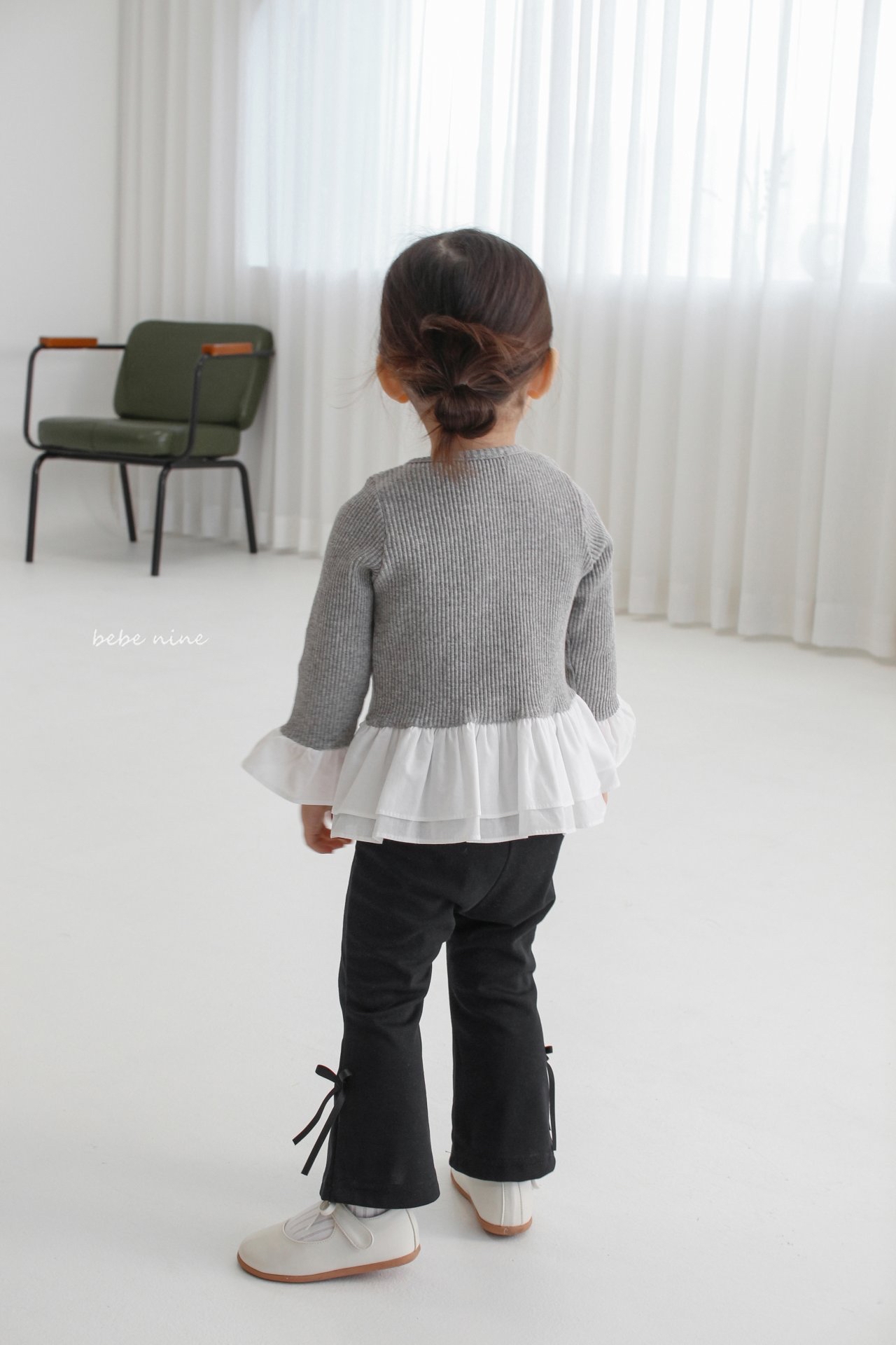 🌸預訂 韓國直送🌸🇰🇷Bebenine兩色絲帶喇叭褲