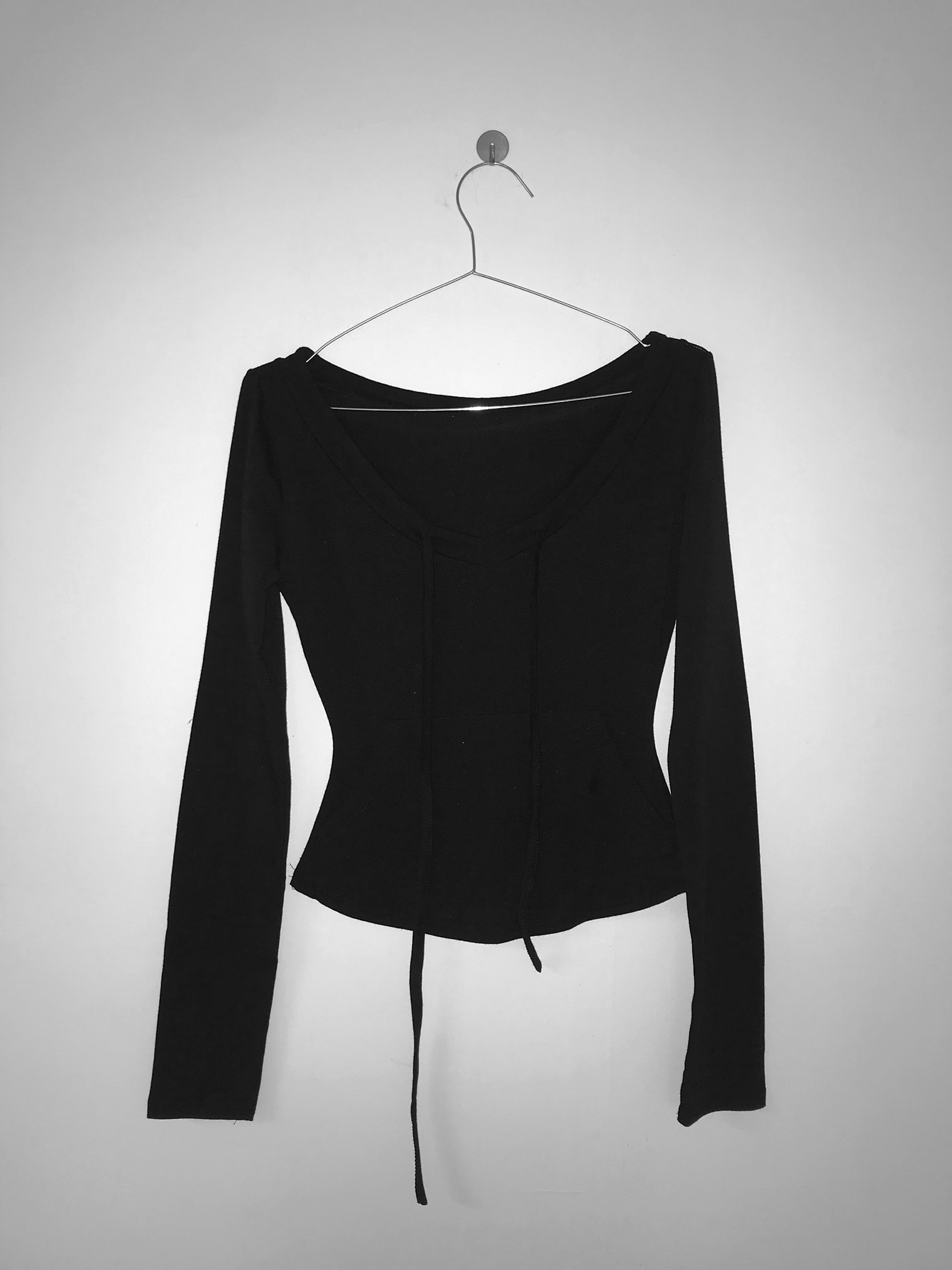 Drawstring Scoop Neck Top