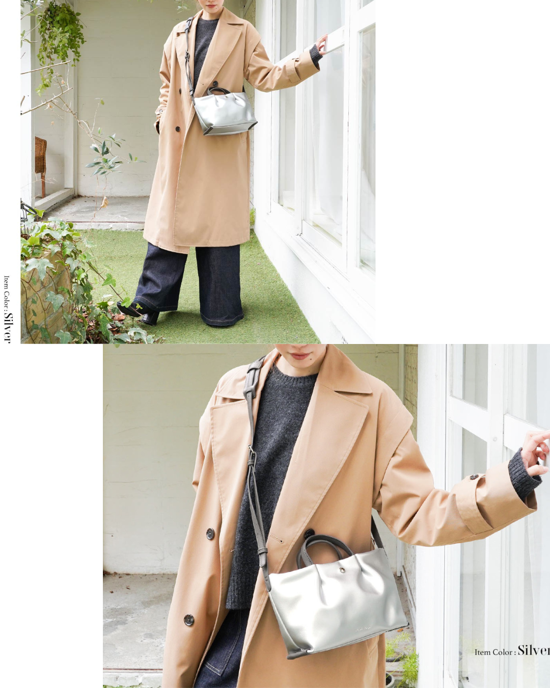 日本代購【 日本直送 Legato Largo 肩楽 減壓系列 微光澤 PU料 大容量 迷你 單肩袋 | Mini Shoulder-Relief Bag • Glossy PU Material & Spacious 】