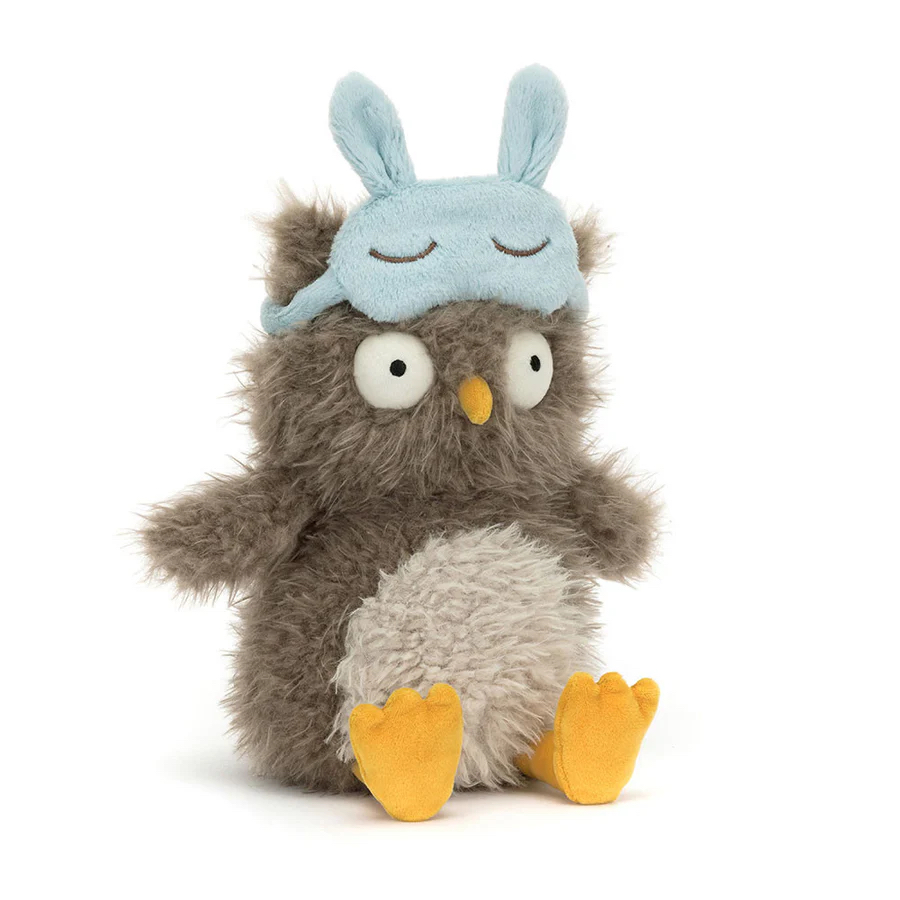 Jellycat Audrey Hootsoftly 帶眼罩夜貓貓頭鷹