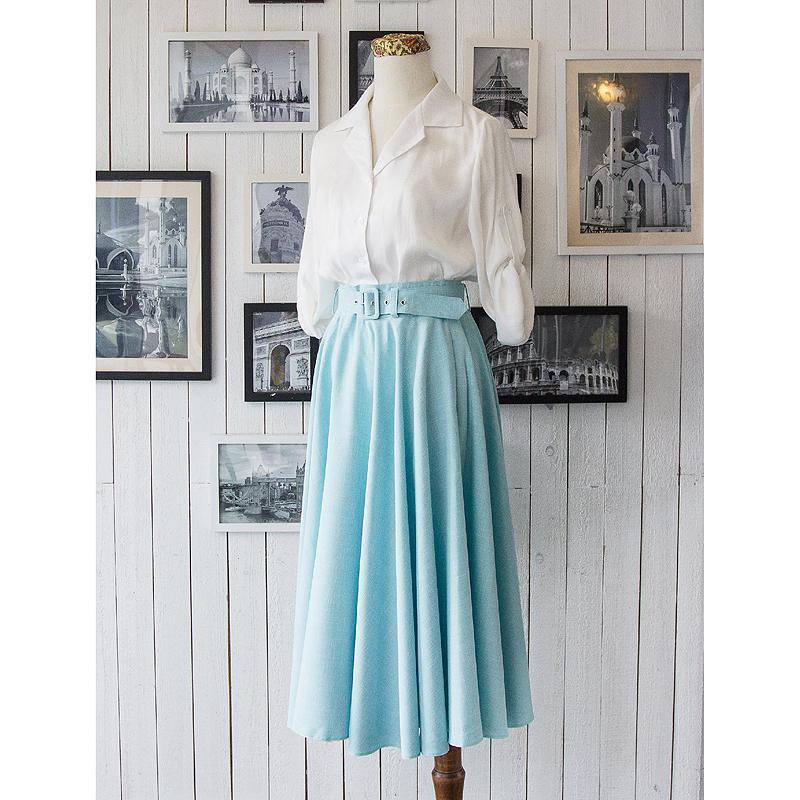 SOLD OUT- Roman Holiday Cotton Shirt and Skirt (FM054/FM055)