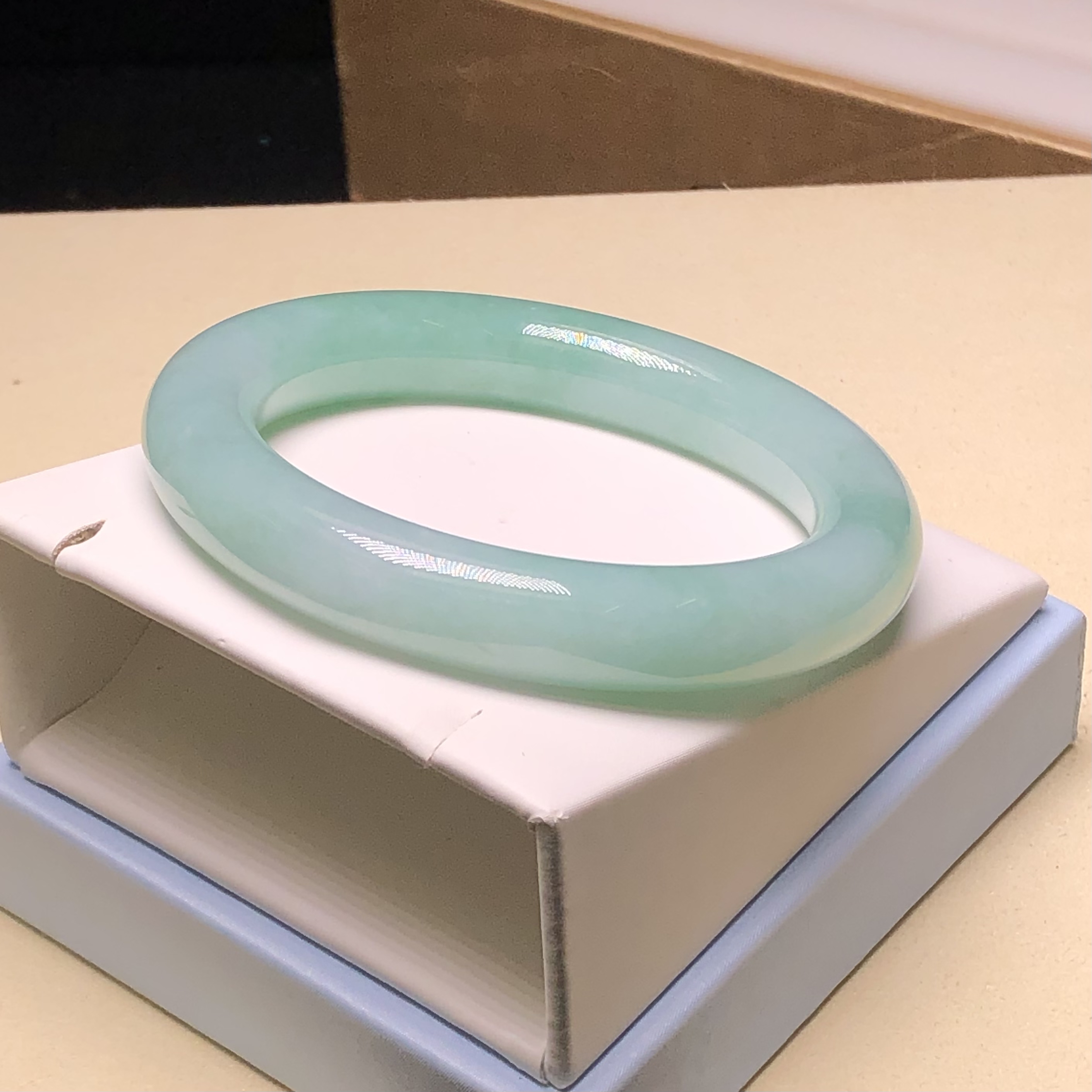 #C06305 🎁會卡湖水綠圓鐲56.6mm 