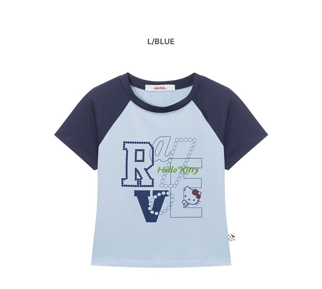 RAIVE × Hello Kitty｜Raglan Graphic Tee