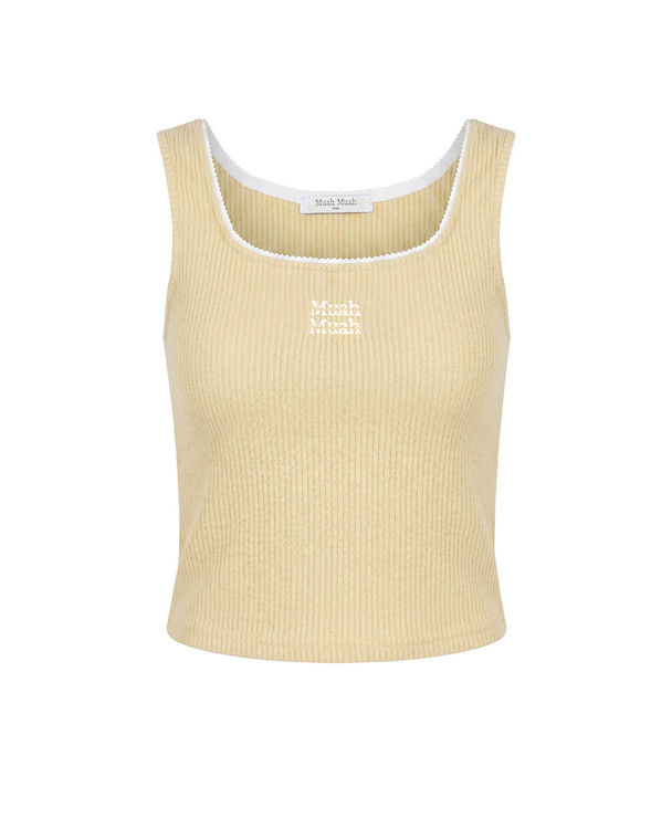 MuahMuah LACE CONTRAST CARDIGAN SLEEVELESS SET