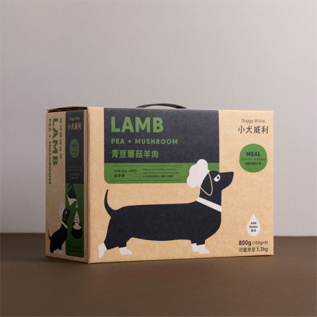 小犬威利｜無穀主食系列 - 青豆蕈菇羊肉熟食凍乾