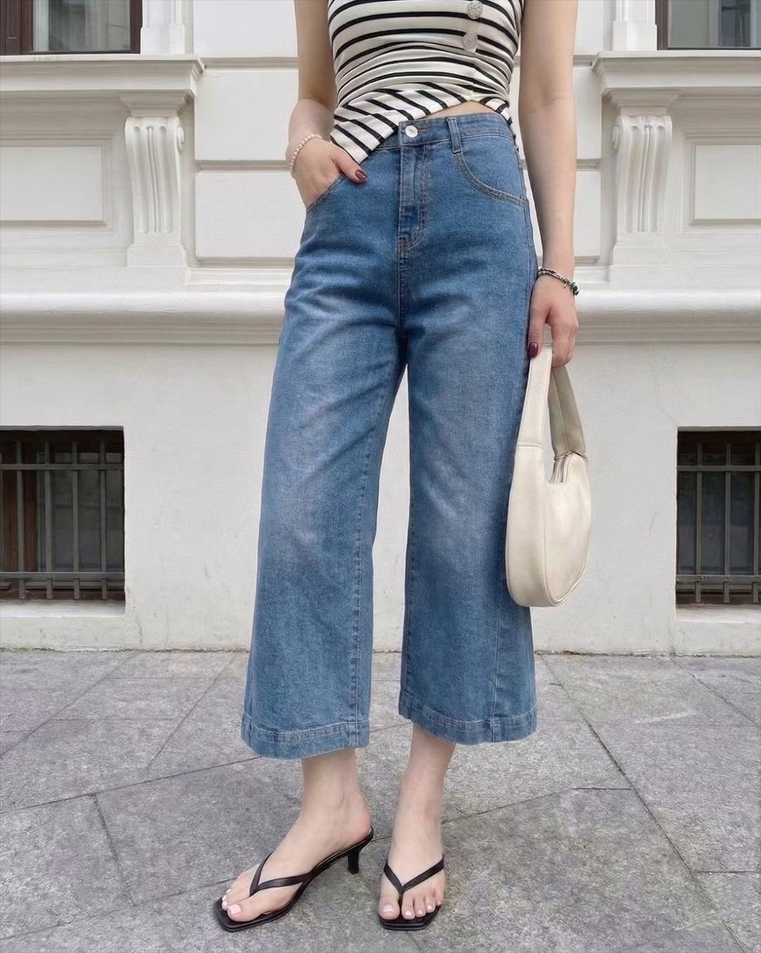 🇰🇷HL3055 拼接牛仔褲🇰🇷