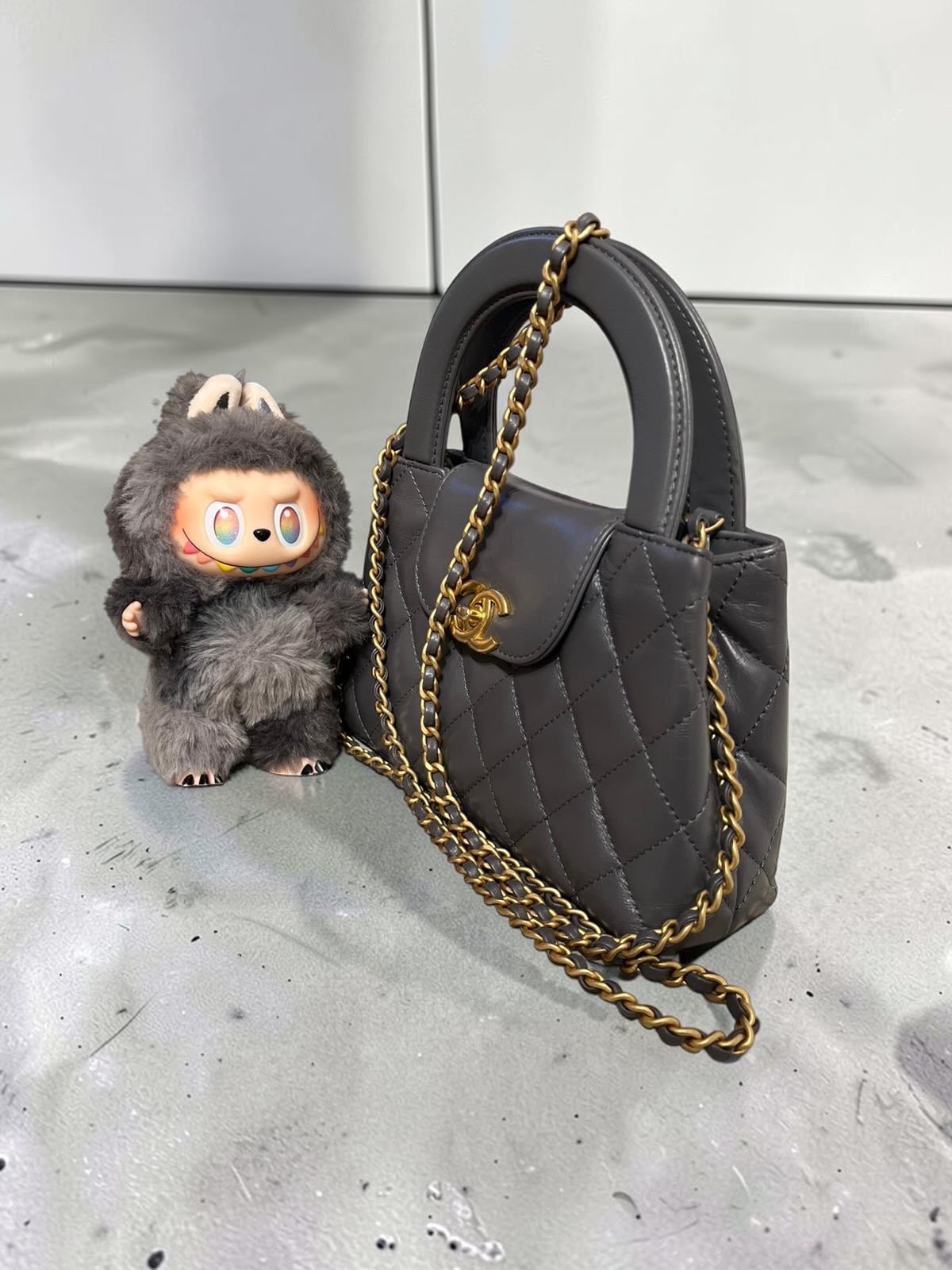 Chanel Mini Kelly Grey Calfskin 100Authentic , 98%New ✅收據副本✅晶片✅Dust bag ✅Box