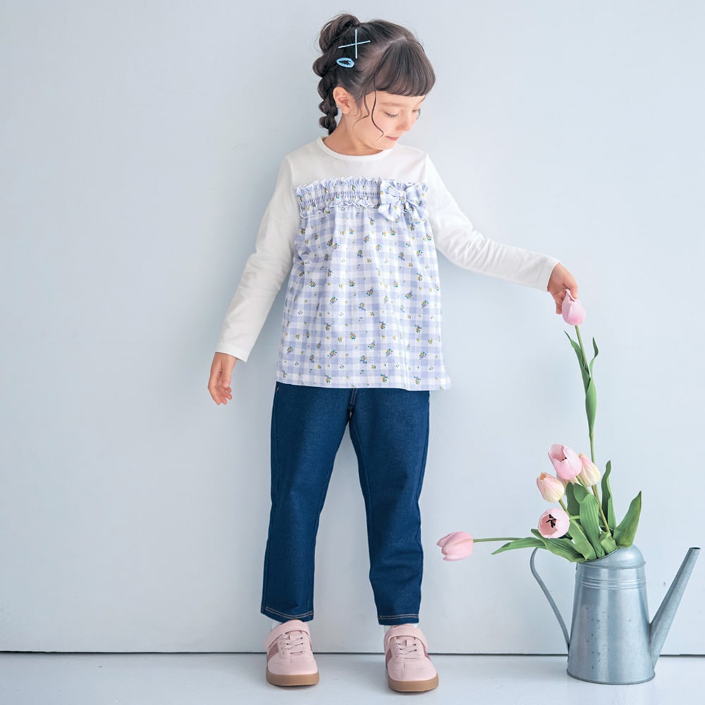 🆕【⭐訂購⭐】🌀 🇯🇵 日本直送🇯🇵 緞帶設計 拼接 喇叭束腰 上衣［3款選］🌀 [ELCA-0225][260524]